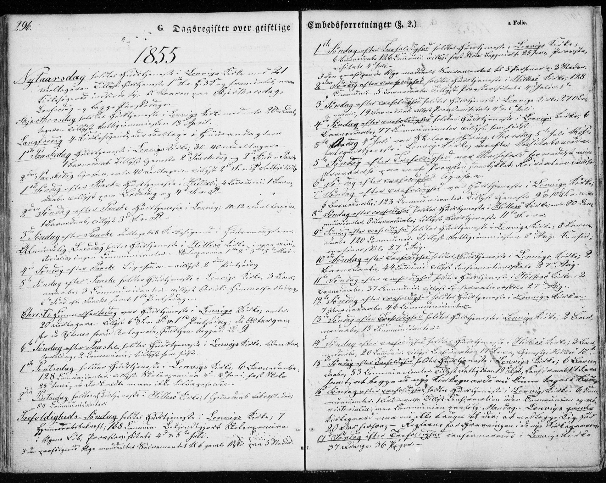 Lenvik sokneprestembete, SATØ/S-1310/H/Ha/Haa/L0007kirke: Parish register (official) no. 7, 1855-1865, p. 296