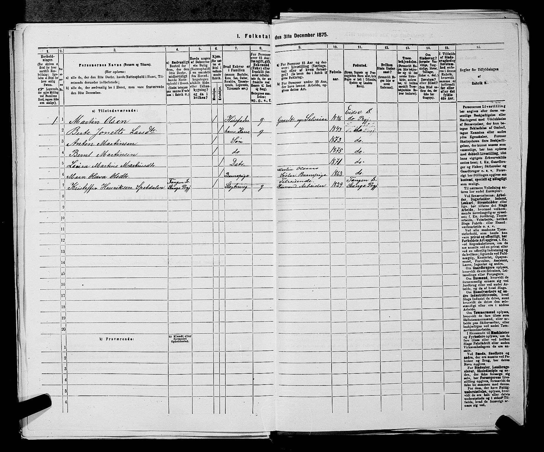 RA, 1875 census for 0237P Eidsvoll, 1875, p. 491