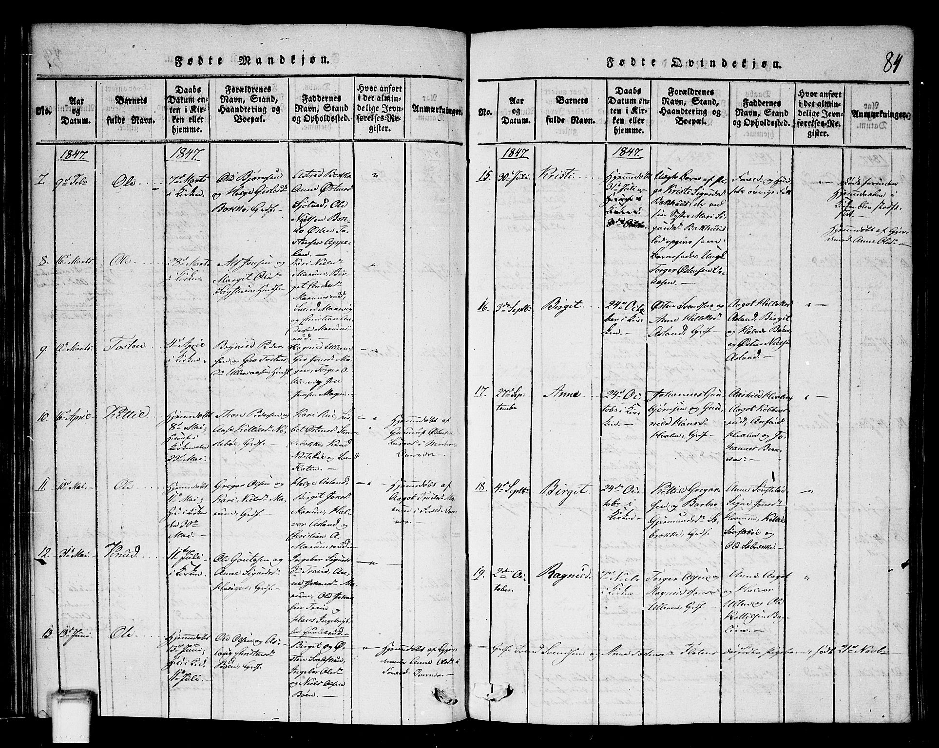 Tinn kirkebøker, SAKO/A-308/G/Gb/L0001: Parish register (copy) no. II 1 /2, 1837-1850, p. 84