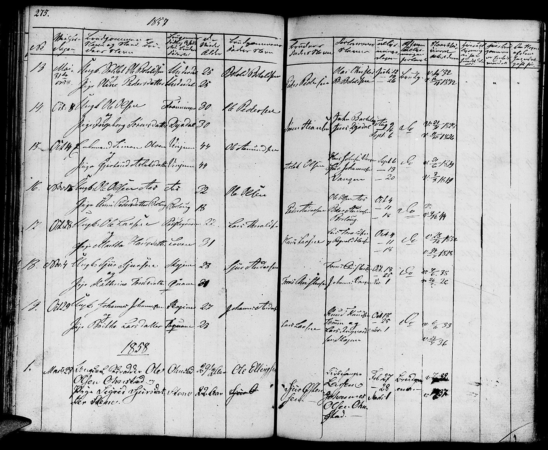 Aurland sokneprestembete, SAB/A-99937/H/Ha/Haa/L0006: Parish register (official) no. A 6, 1821-1859, p. 275