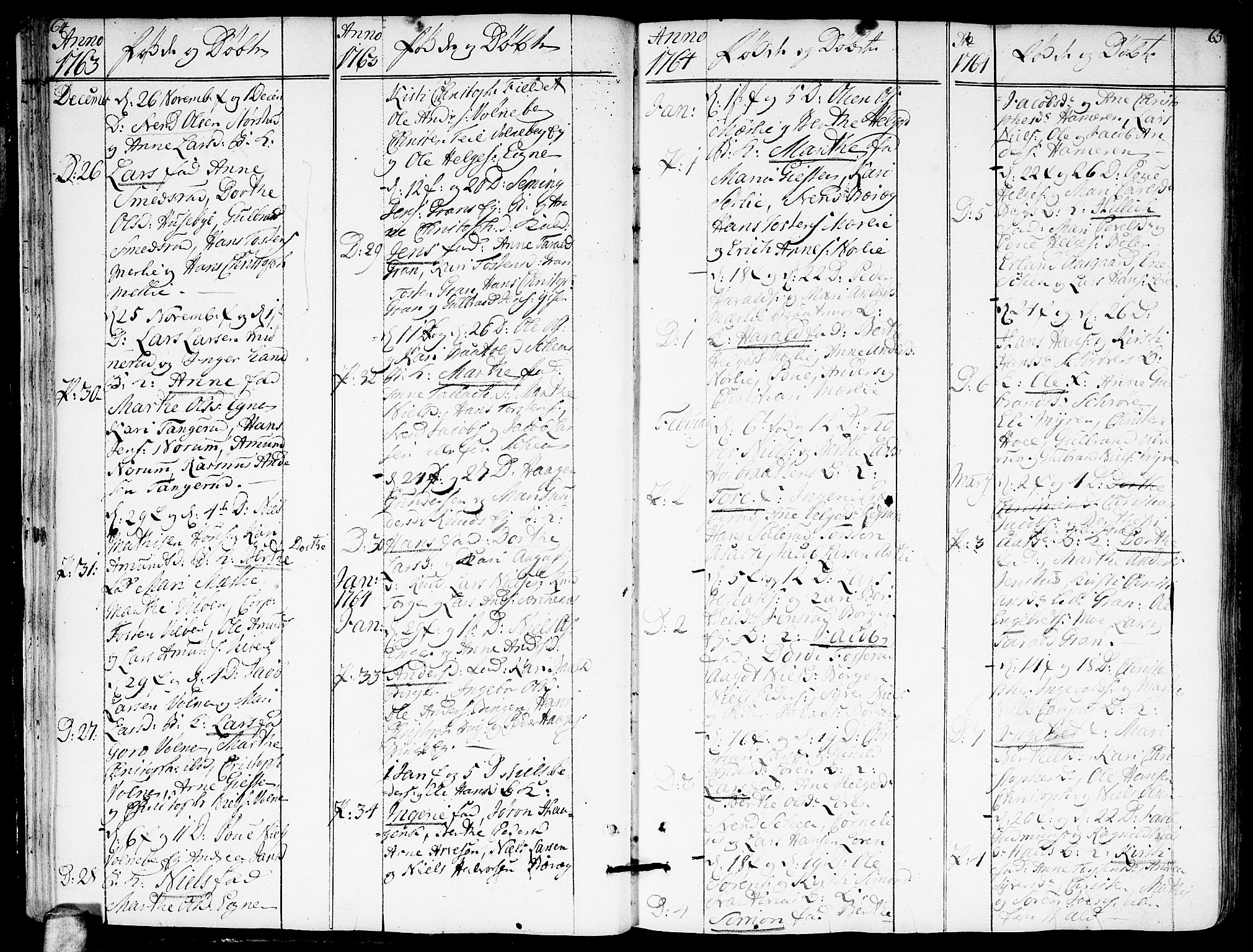 Sørum prestekontor Kirkebøker, SAO/A-10303/F/Fa/L0002: Parish register (official) no. I 2, 1759-1814, p. 64-65