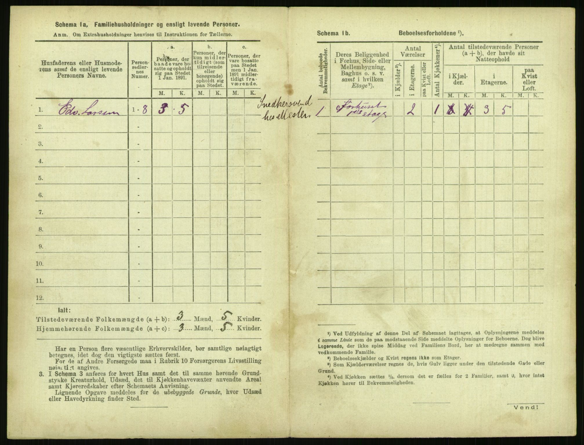 RA, 1891 census for 0806 Skien, 1891, p. 345