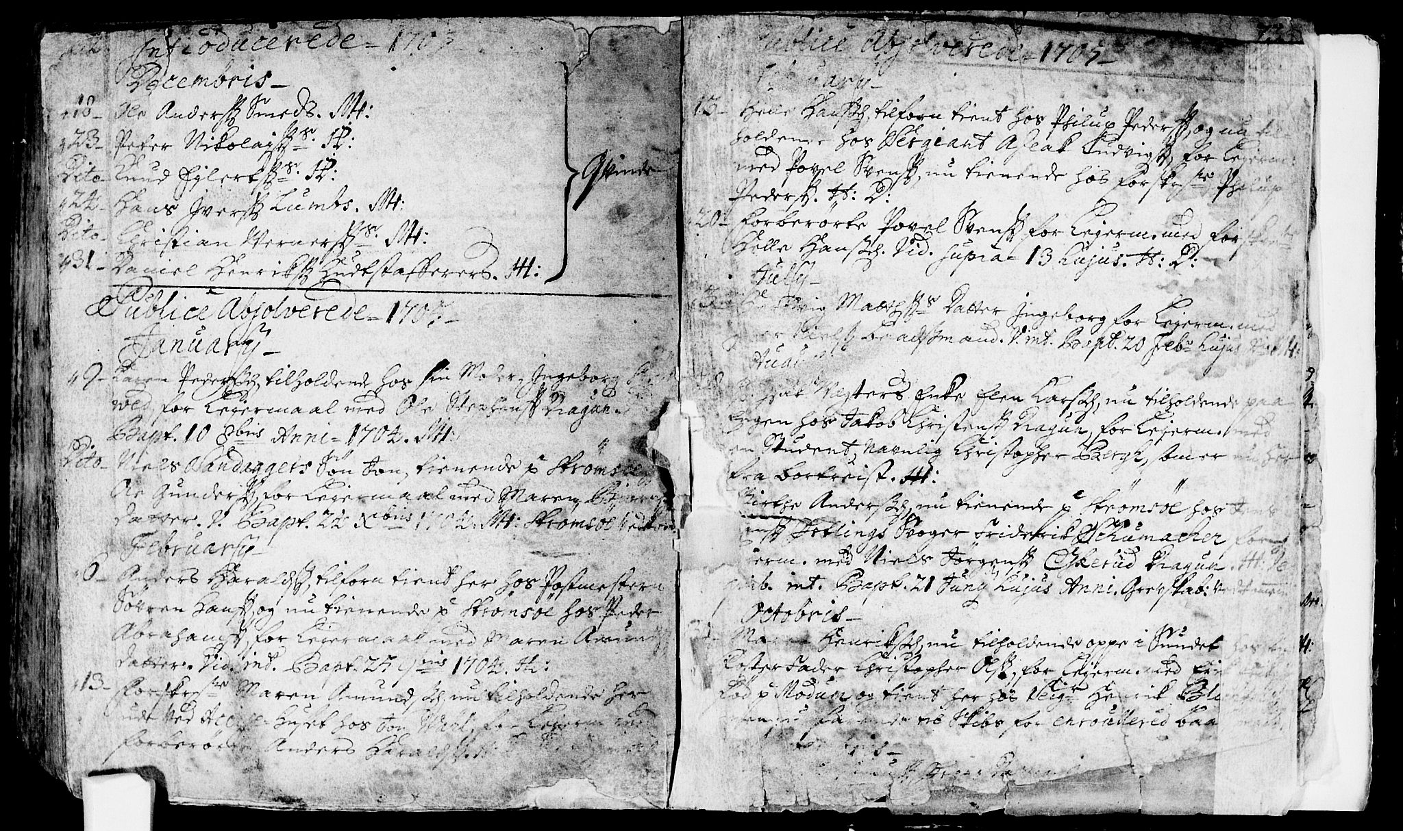 Bragernes kirkebøker, AV/SAKO-A-6/F/Fa/L0002: Parish register (official) no. I 2, 1680-1705, p. 732-733