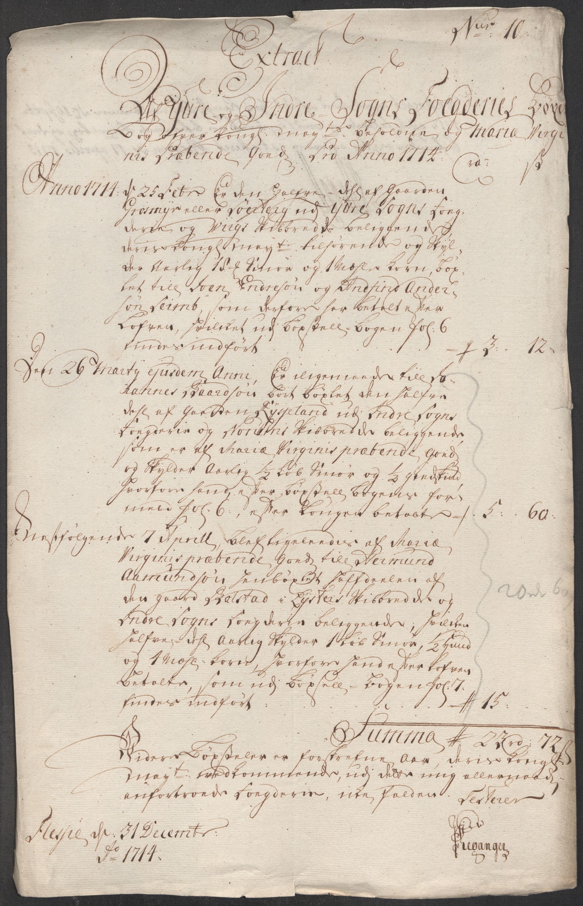 Rentekammeret inntil 1814, Reviderte regnskaper, Fogderegnskap, AV/RA-EA-4092/R52/L3319: Fogderegnskap Sogn, 1713-1714, p. 757