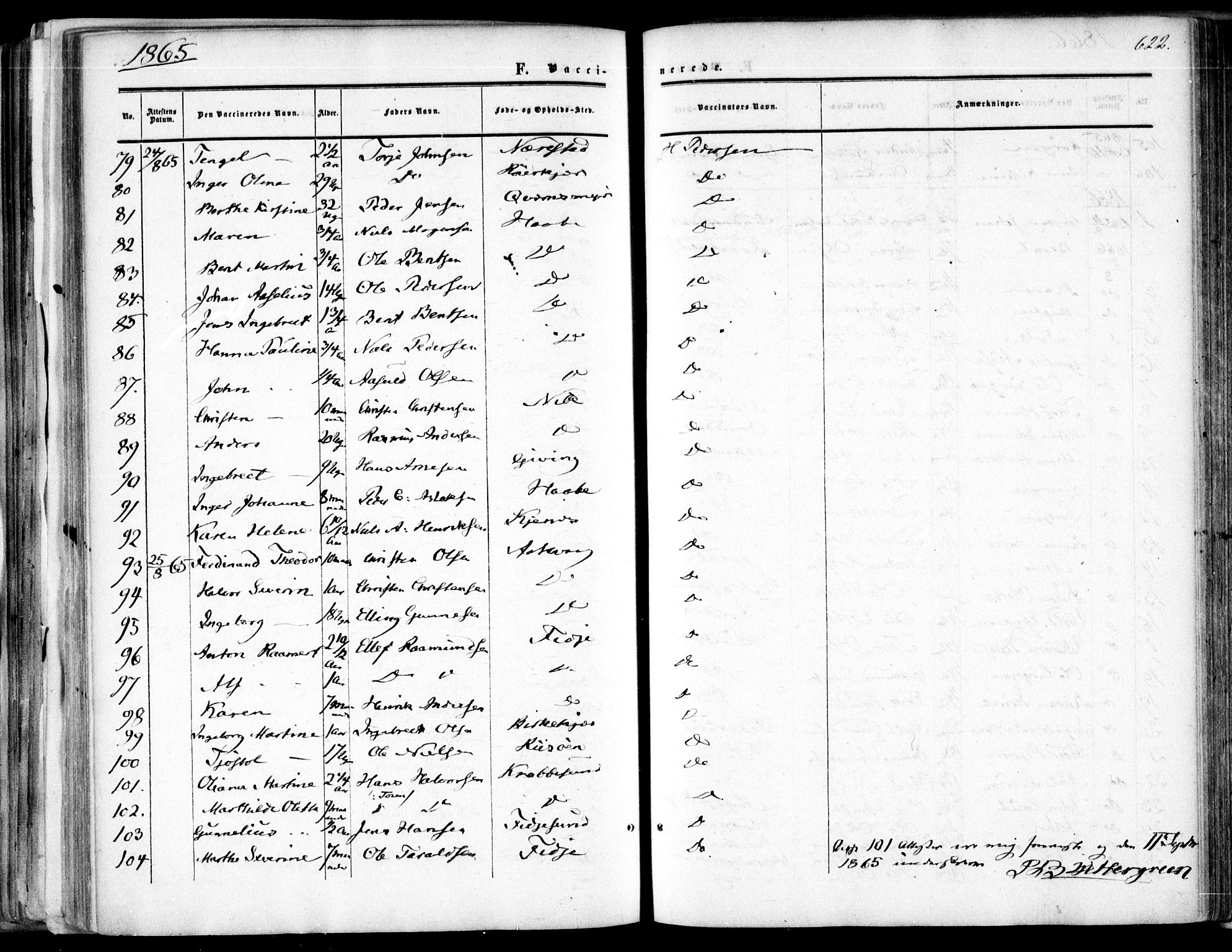 Søndeled sokneprestkontor, SAK/1111-0038/F/Fa/L0003: Parish register (official) no. A 3, 1861-1879, p. 622