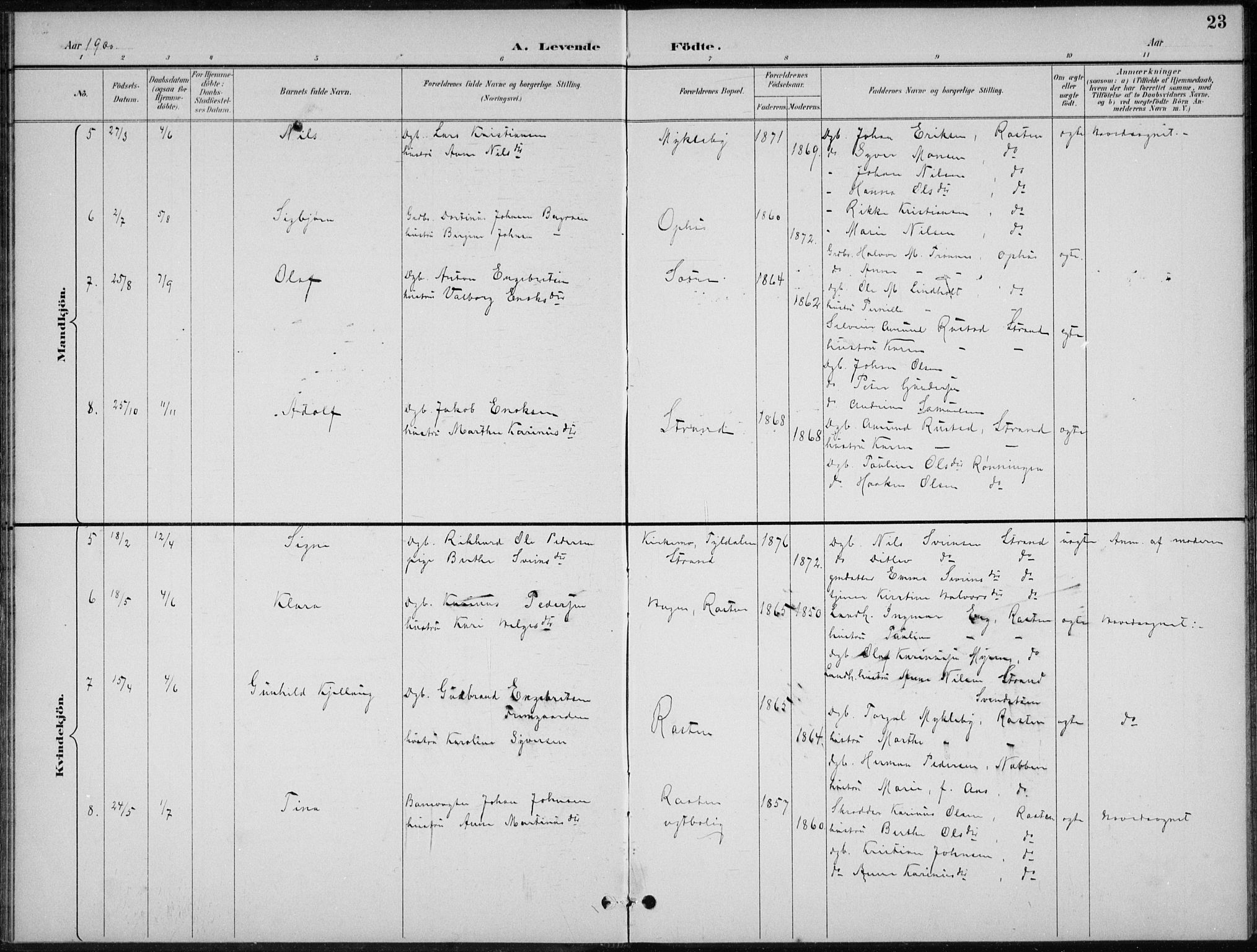 Stor-Elvdal prestekontor, SAH/PREST-052/H/Ha/Hab/L0004: Parish register (copy) no. 4, 1895-1938, p. 23