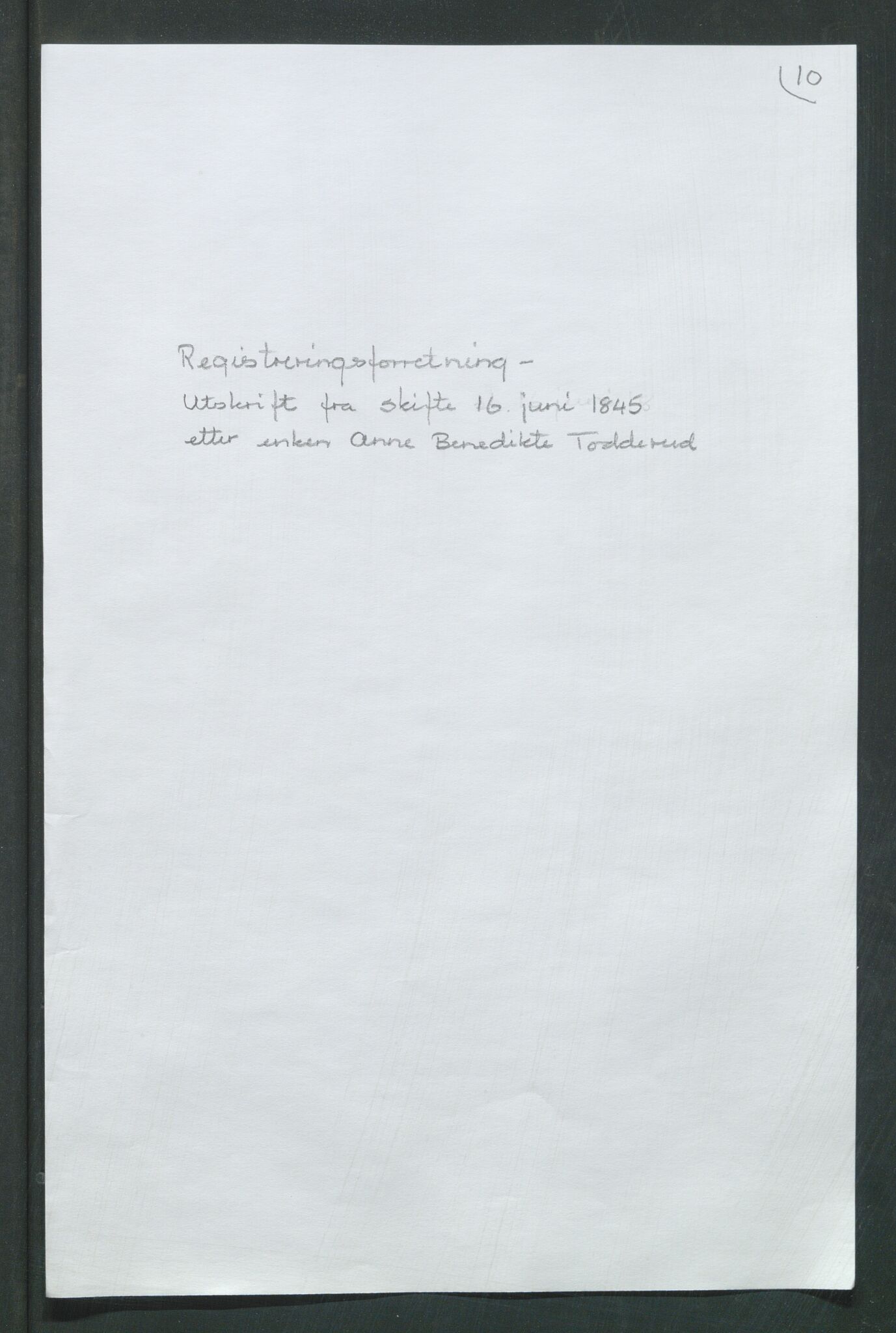 Åker i Vang, Hedmark, og familien Todderud, AV/SAH-ARK-010/H/Ha/L0001: Personlige dokumenter, 1724-1933, p. 179