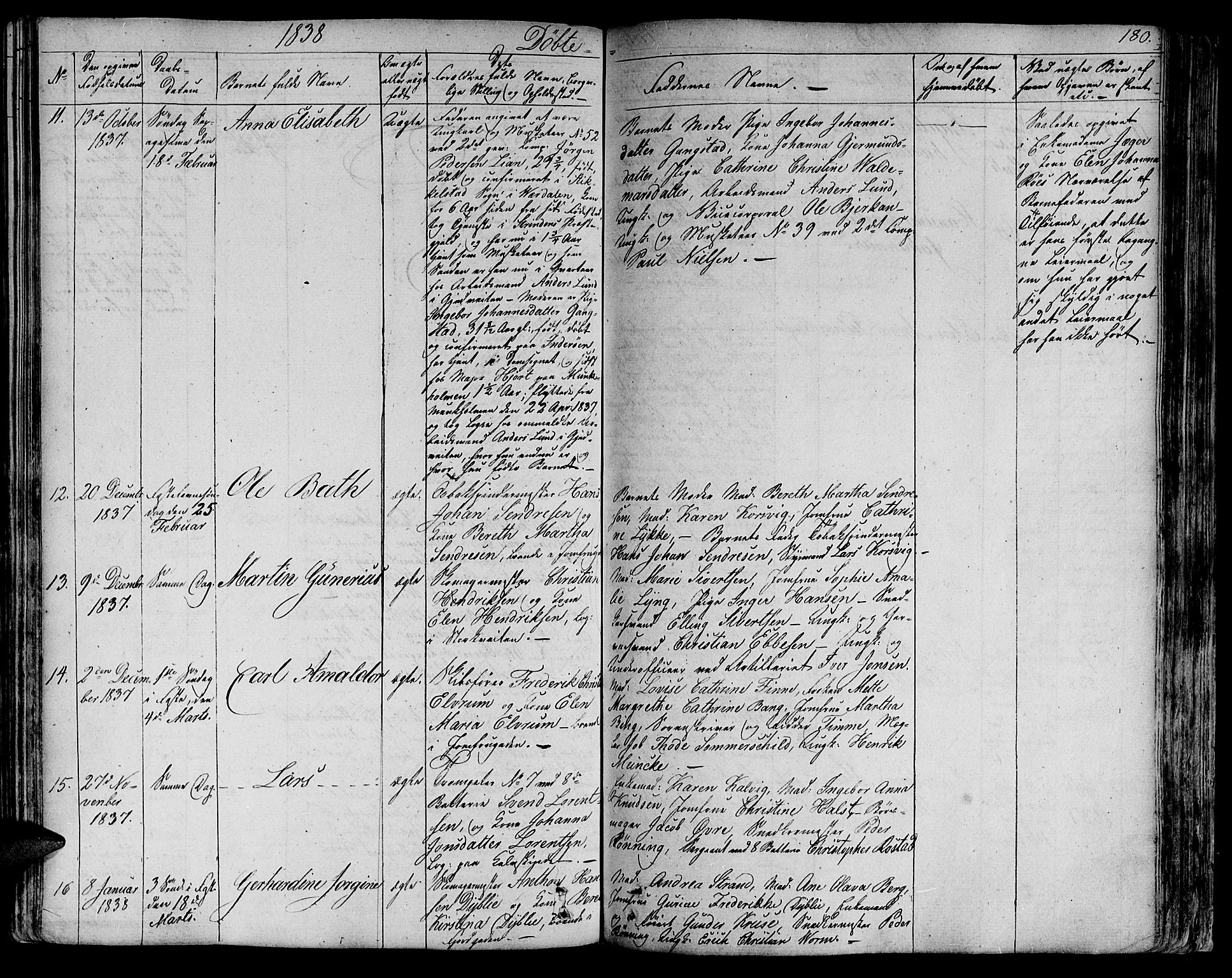 Ministerialprotokoller, klokkerbøker og fødselsregistre - Sør-Trøndelag, AV/SAT-A-1456/602/L0108: Parish register (official) no. 602A06, 1821-1839, p. 180