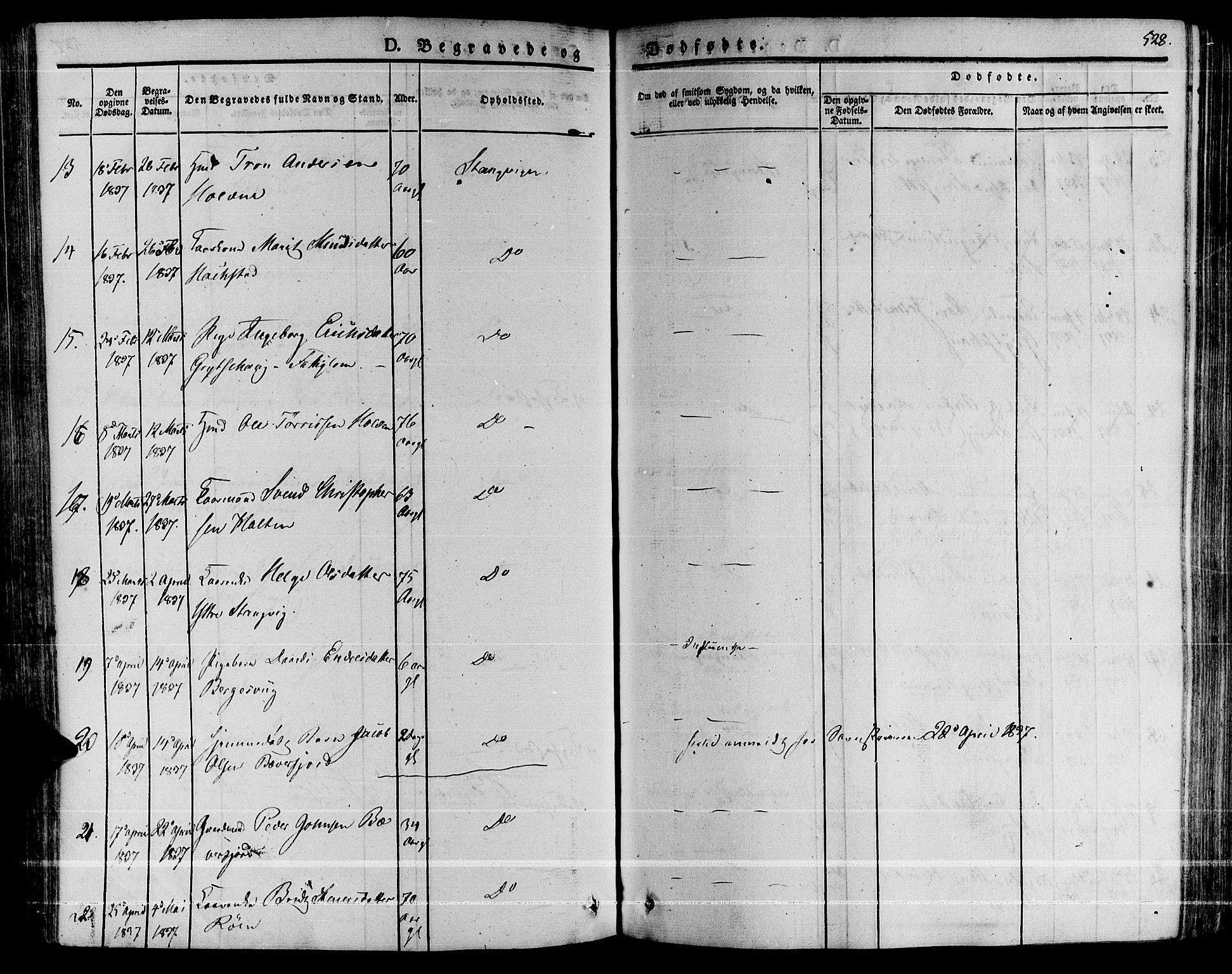 Ministerialprotokoller, klokkerbøker og fødselsregistre - Møre og Romsdal, AV/SAT-A-1454/592/L1024: Parish register (official) no. 592A03 /1, 1831-1849, p. 528