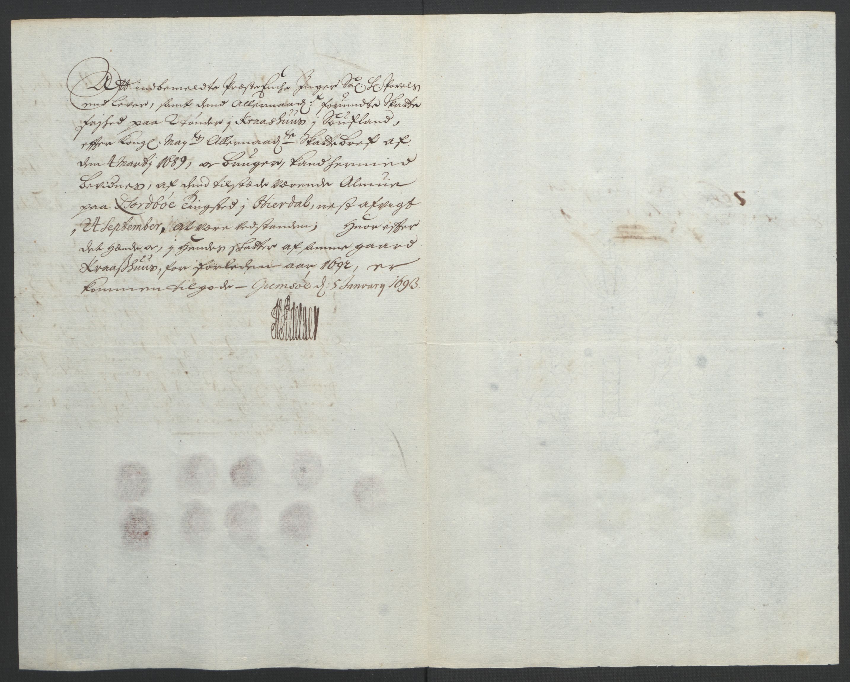Rentekammeret inntil 1814, Reviderte regnskaper, Fogderegnskap, RA/EA-4092/R35/L2091: Fogderegnskap Øvre og Nedre Telemark, 1690-1693, p. 167