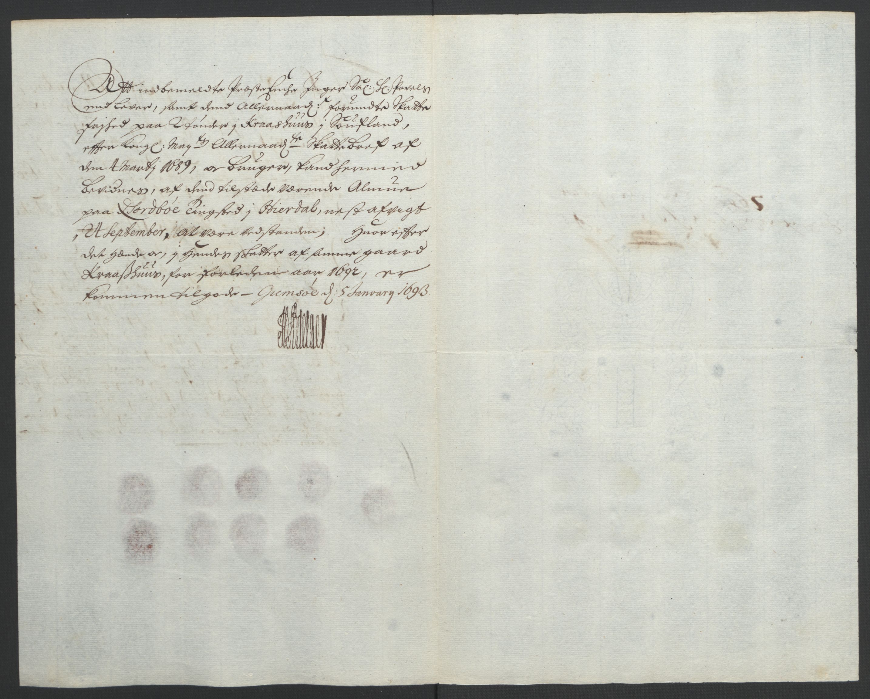 Rentekammeret inntil 1814, Reviderte regnskaper, Fogderegnskap, AV/RA-EA-4092/R35/L2091: Fogderegnskap Øvre og Nedre Telemark, 1690-1693, p. 167