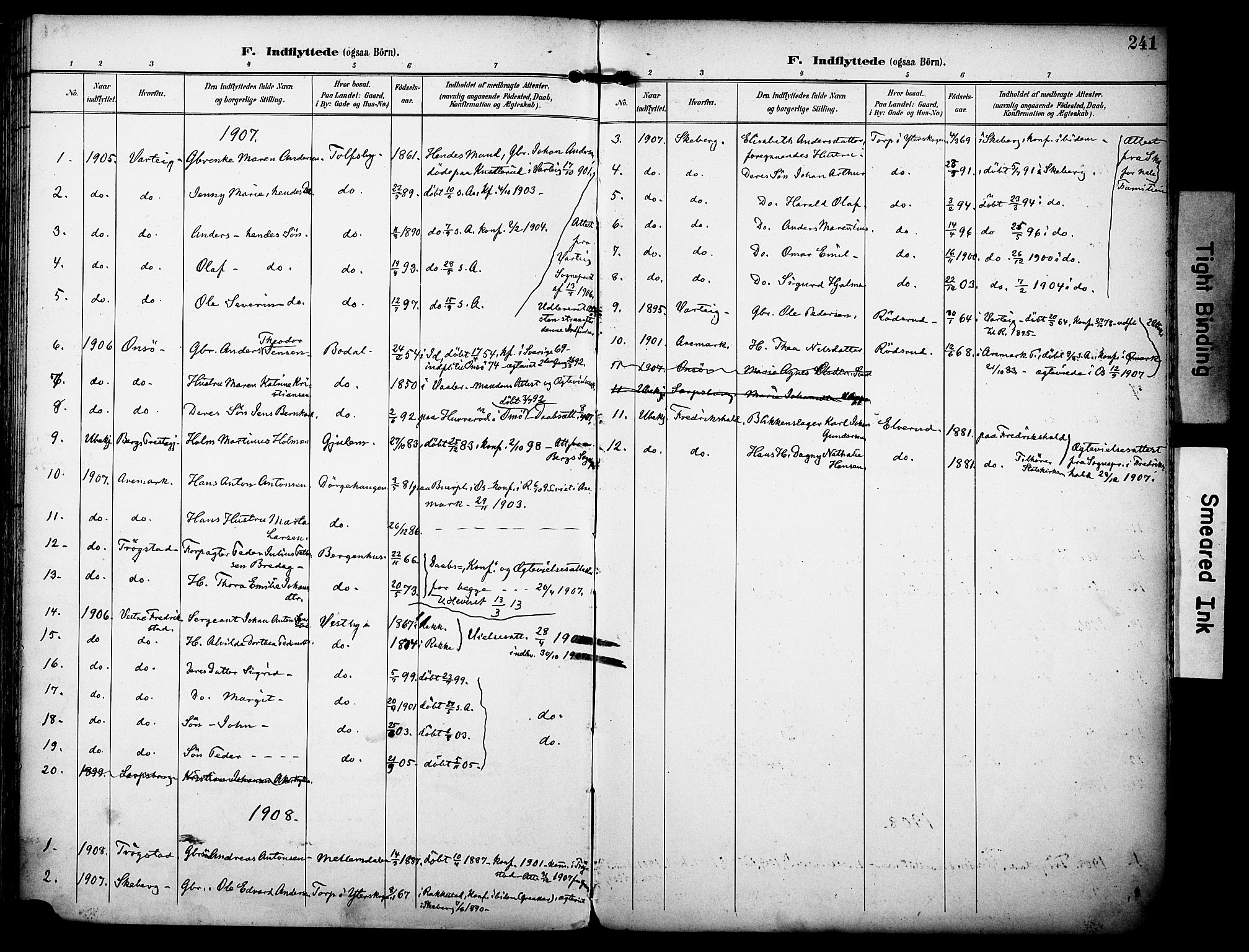 Rakkestad prestekontor Kirkebøker, AV/SAO-A-2008/F/Fa/L0013: Parish register (official) no. I 13, 1894-1908, p. 241