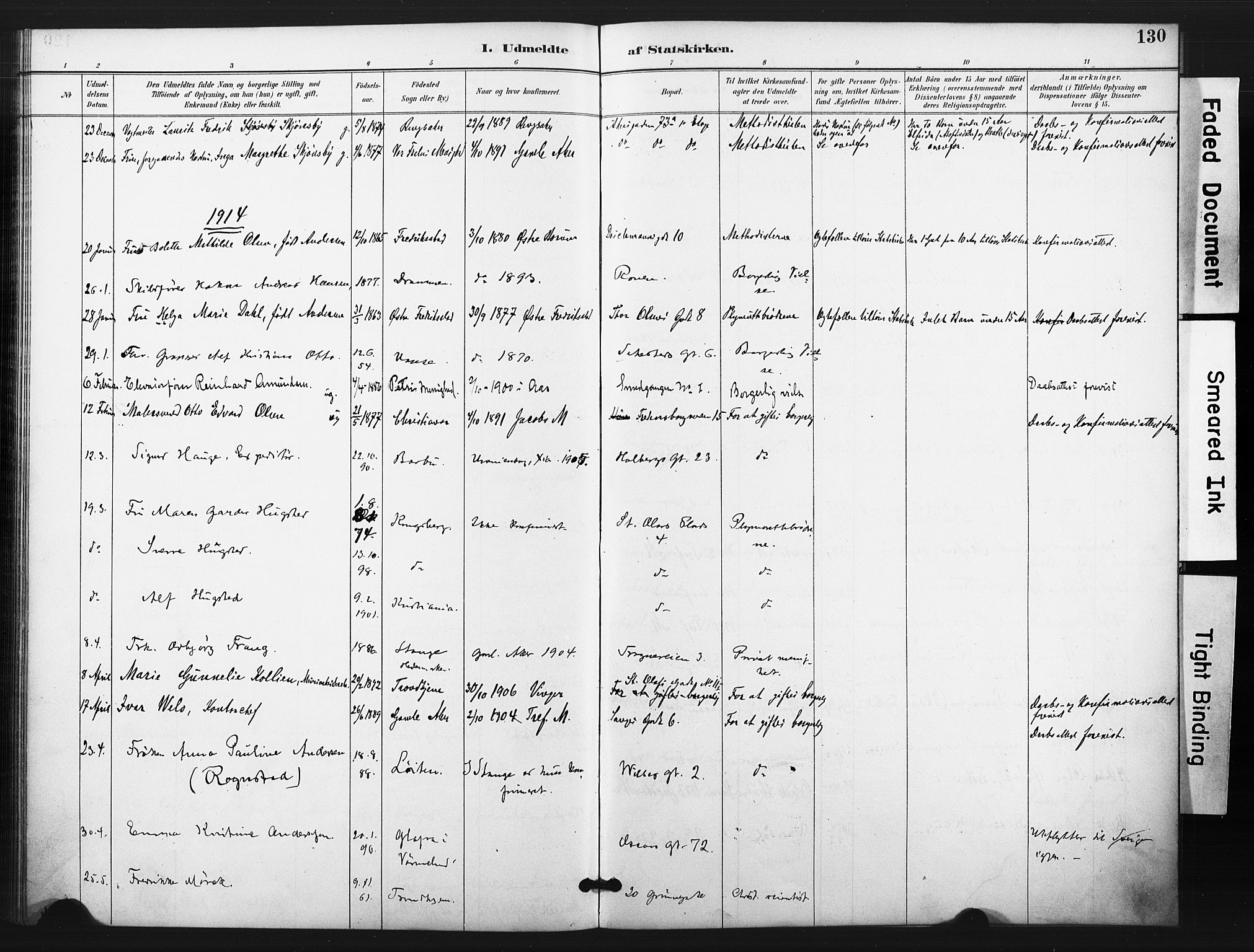 Trefoldighet prestekontor Kirkebøker, SAO/A-10882/F/Ff/L0002: Parish register (official) no. VI 2, 1891-1918, p. 130