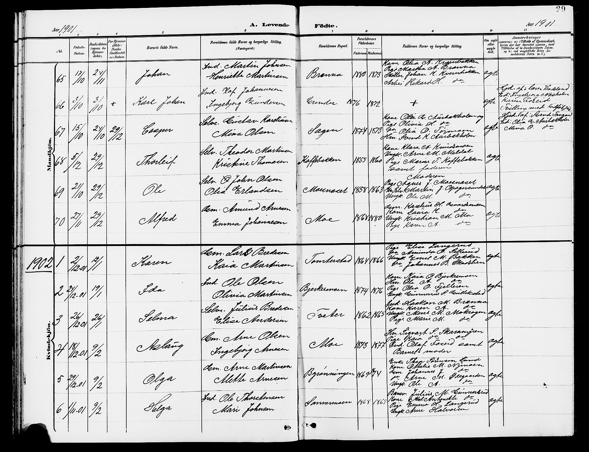 Grue prestekontor, AV/SAH-PREST-036/H/Ha/Hab/L0005: Parish register (copy) no. 5, 1900-1909, p. 29