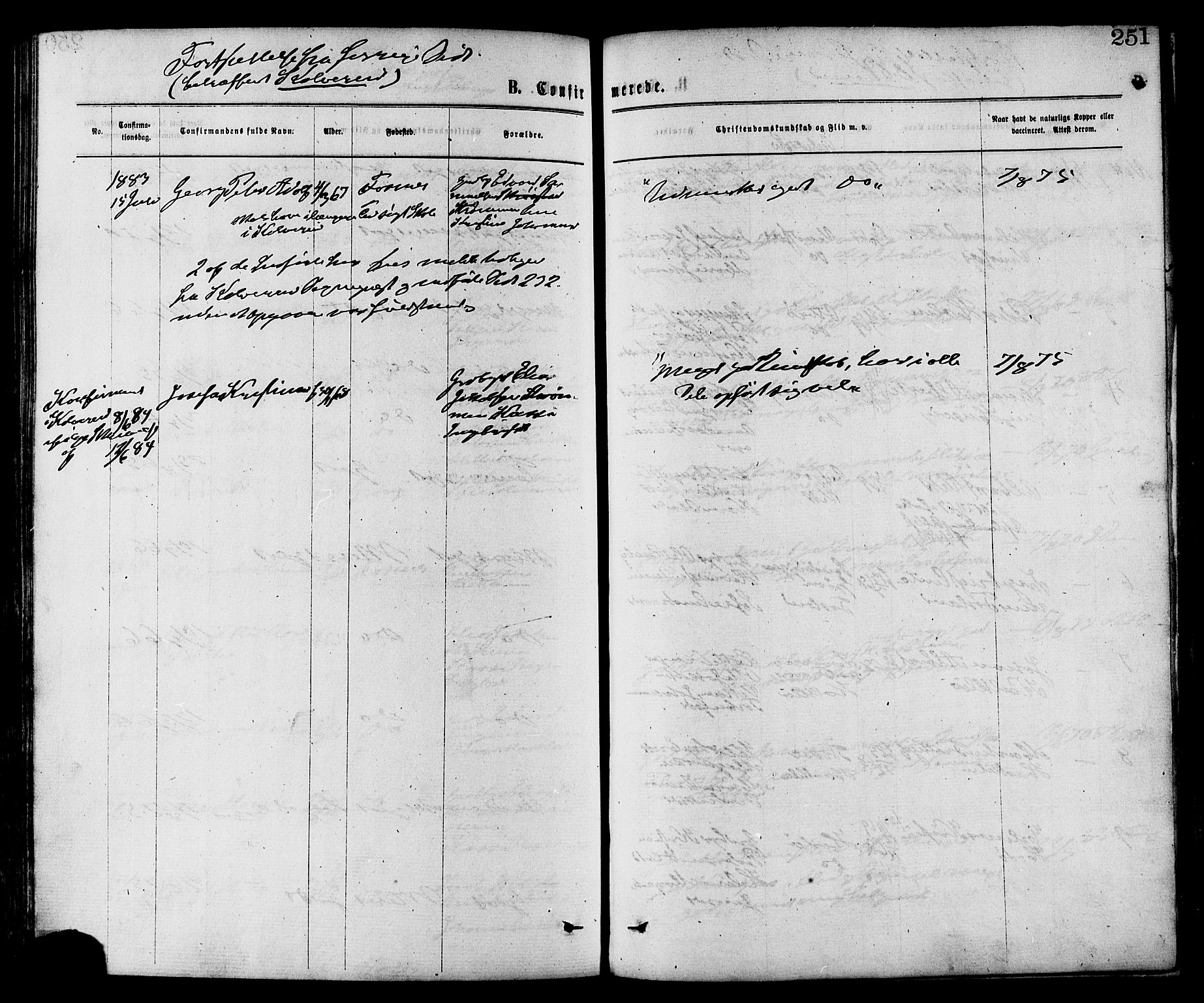 Ministerialprotokoller, klokkerbøker og fødselsregistre - Nord-Trøndelag, SAT/A-1458/773/L0616: Parish register (official) no. 773A07, 1870-1887, p. 251