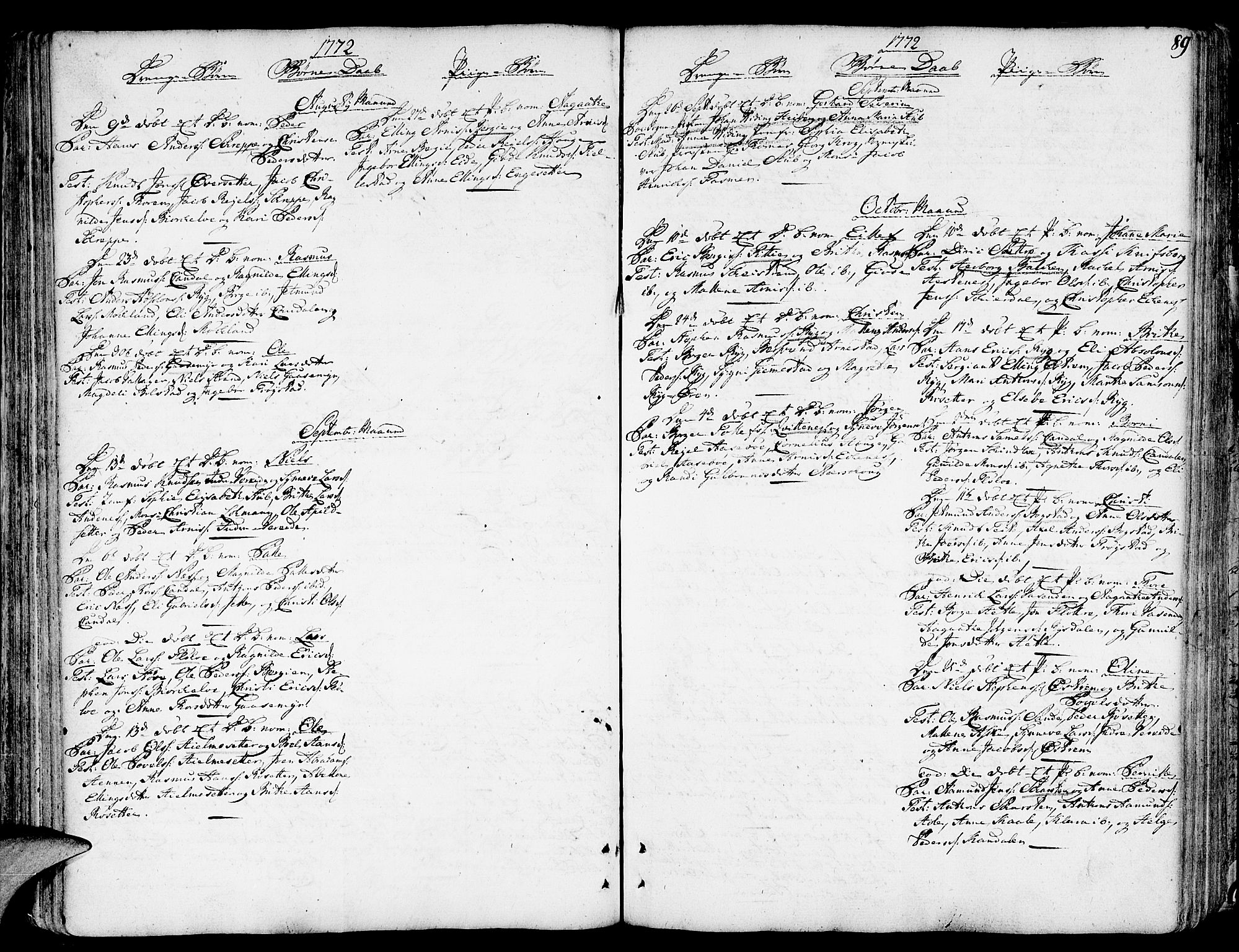 Gloppen sokneprestembete, SAB/A-80101/H/Haa/Haaa/L0004: Parish register (official) no. A 4, 1758-1784, p. 89