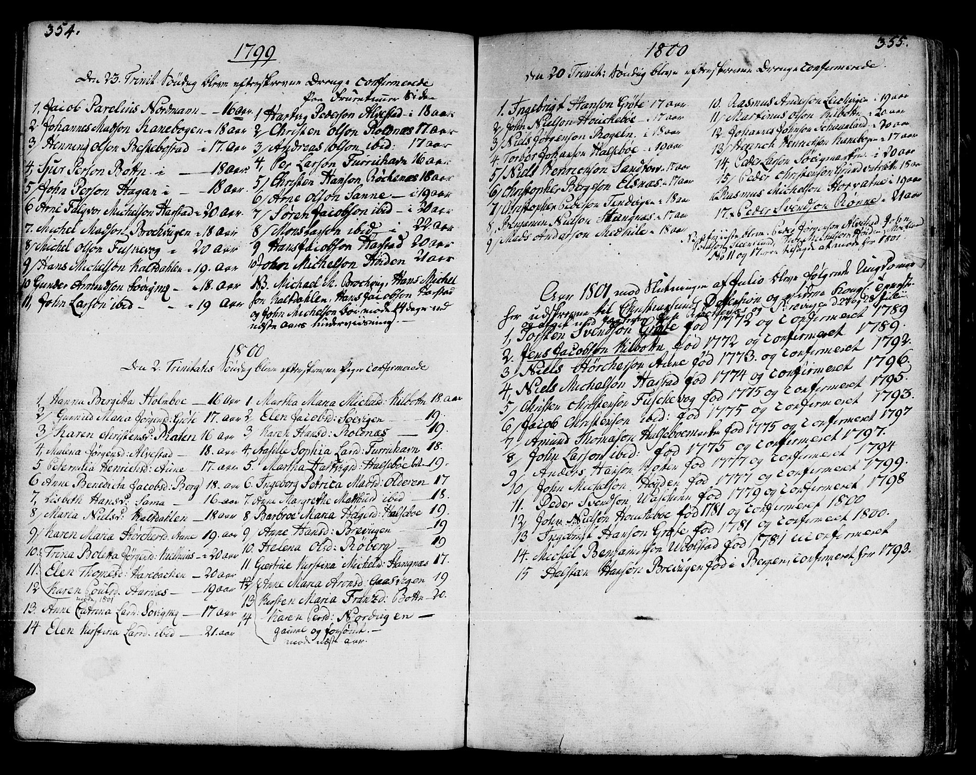 Trondenes sokneprestkontor, SATØ/S-1319/H/Ha/L0003kirke: Parish register (official) no. 3, 1783-1803, p. 354-355