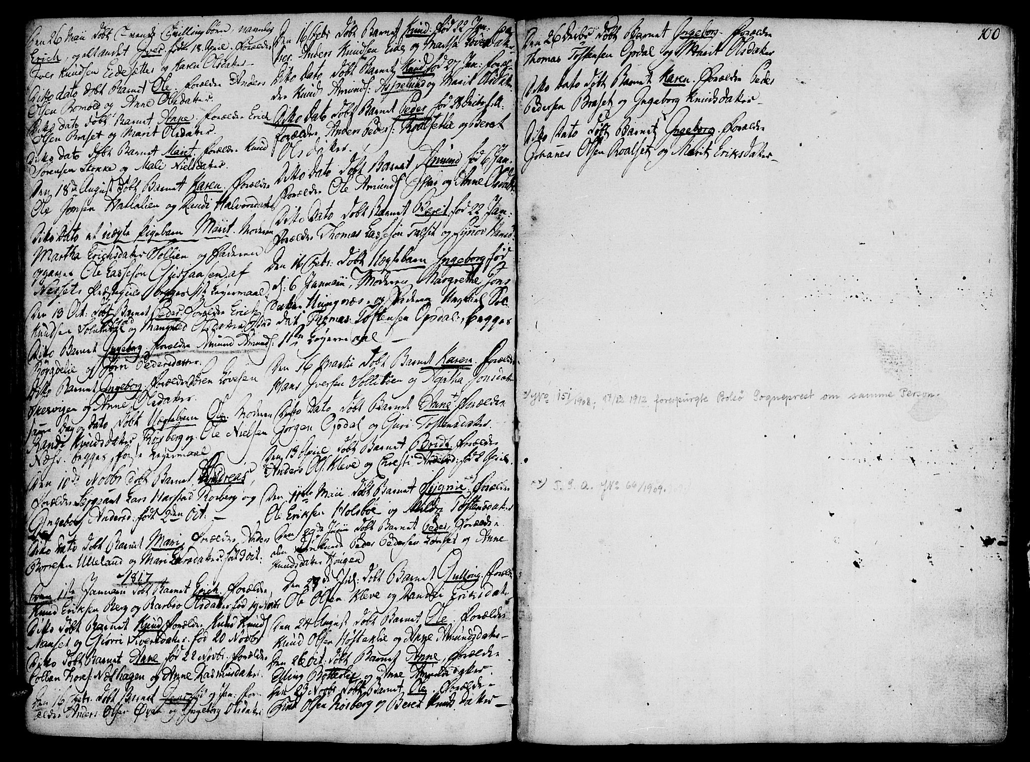 Ministerialprotokoller, klokkerbøker og fødselsregistre - Møre og Romsdal, AV/SAT-A-1454/555/L0650: Parish register (official) no. 555A02 /2, 1798-1821, p. 100