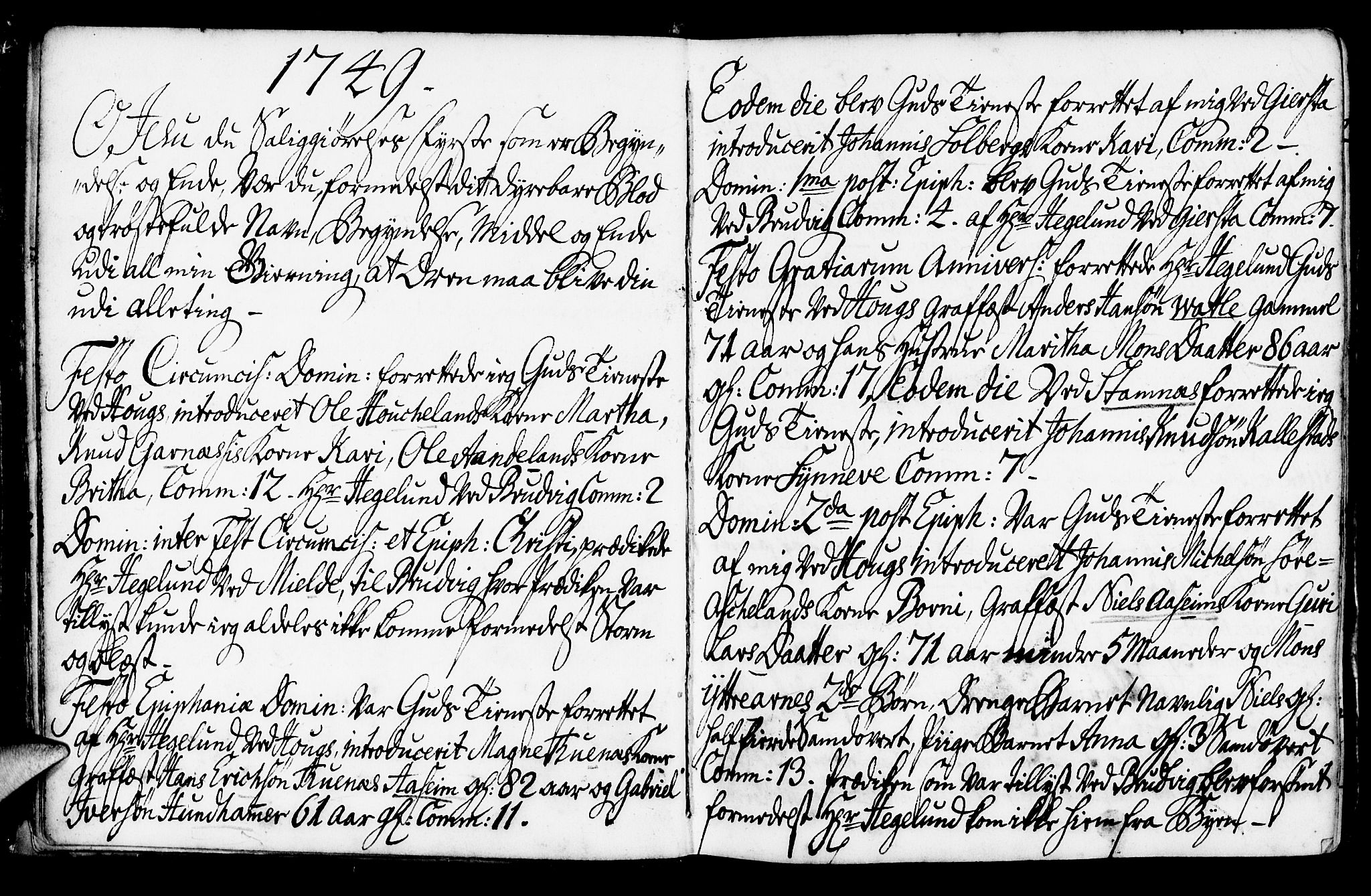 Haus sokneprestembete, SAB/A-75601/H/Haa: Parish register (official) no. A 7, 1748-1766, p. 11