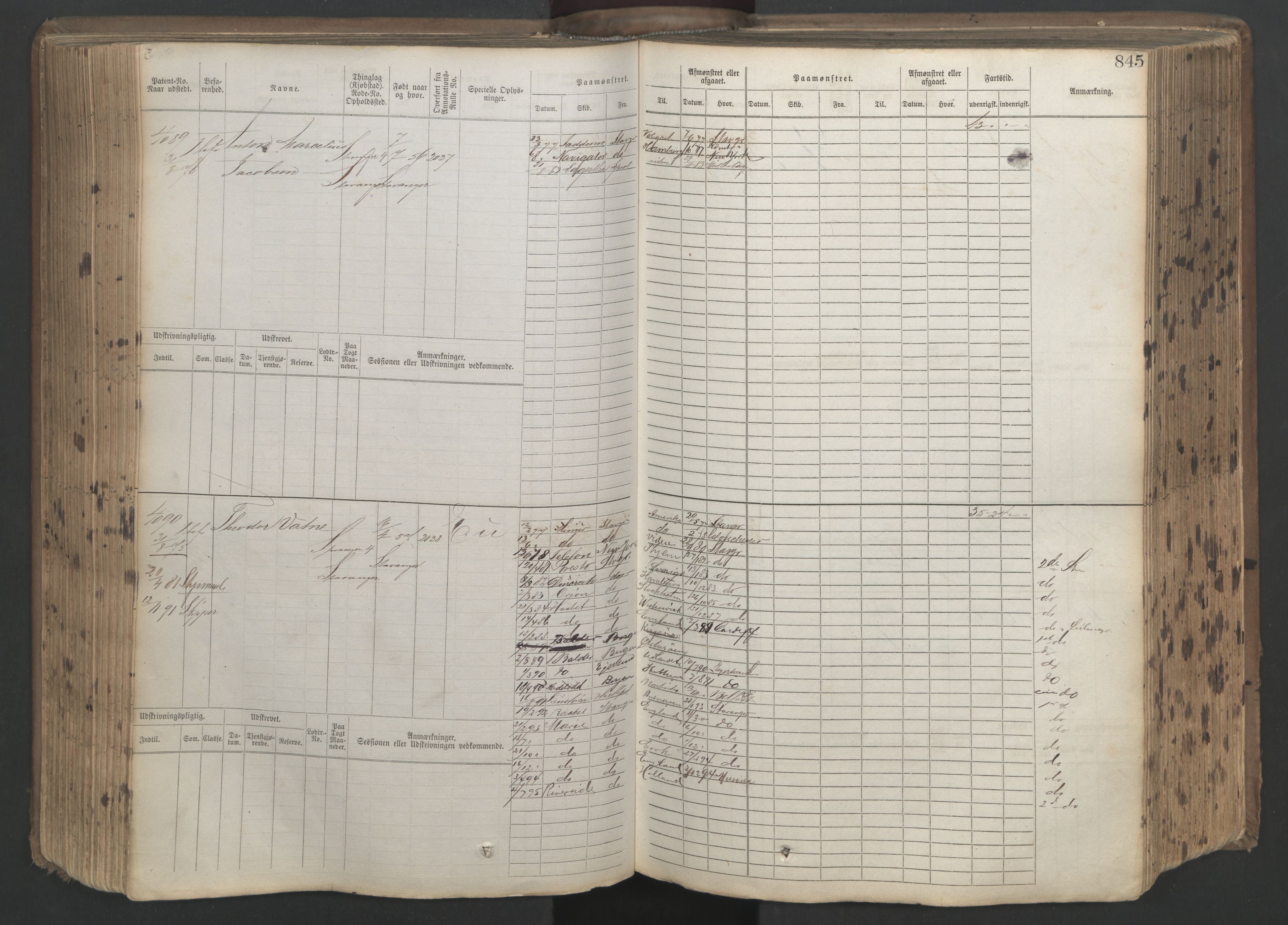 Stavanger sjømannskontor, AV/SAST-A-102006/F/Fb/Fbb/L0019: Sjøfartshovedrulle patnentnr. 3603-4803 (dublett), 1875, p. 248