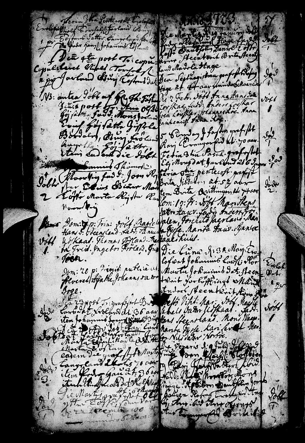 Os sokneprestembete, SAB/A-99929: Parish register (official) no. A 4, 1669-1760, p. 54