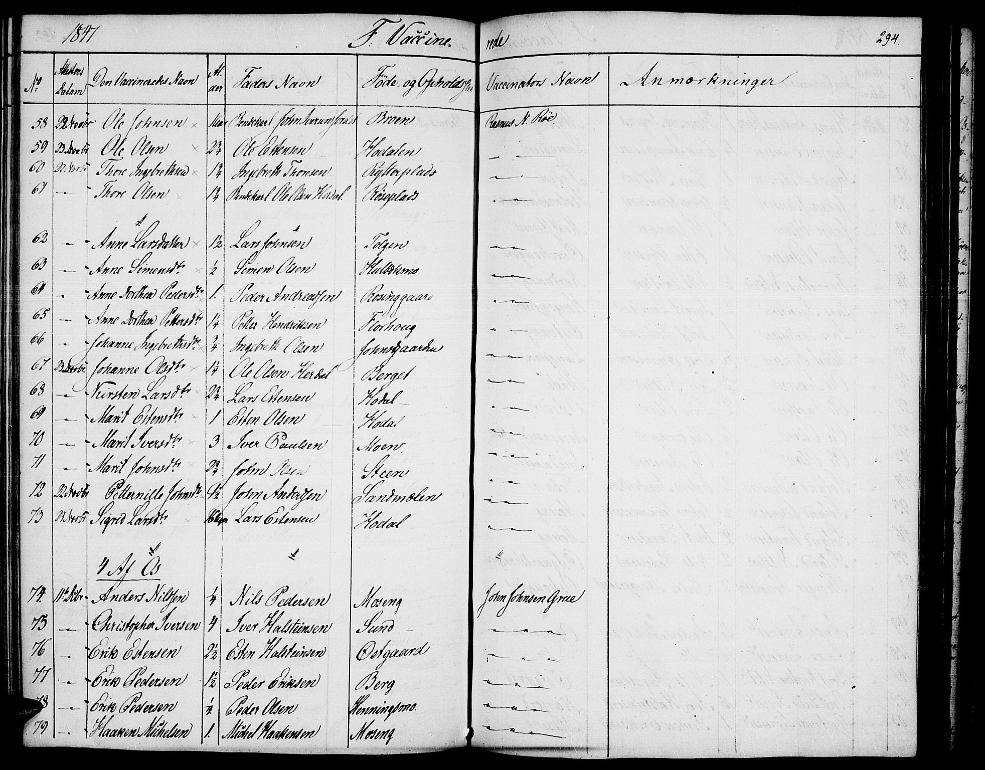 Tolga prestekontor, AV/SAH-PREST-062/K/L0005: Parish register (official) no. 5, 1836-1852, p. 294