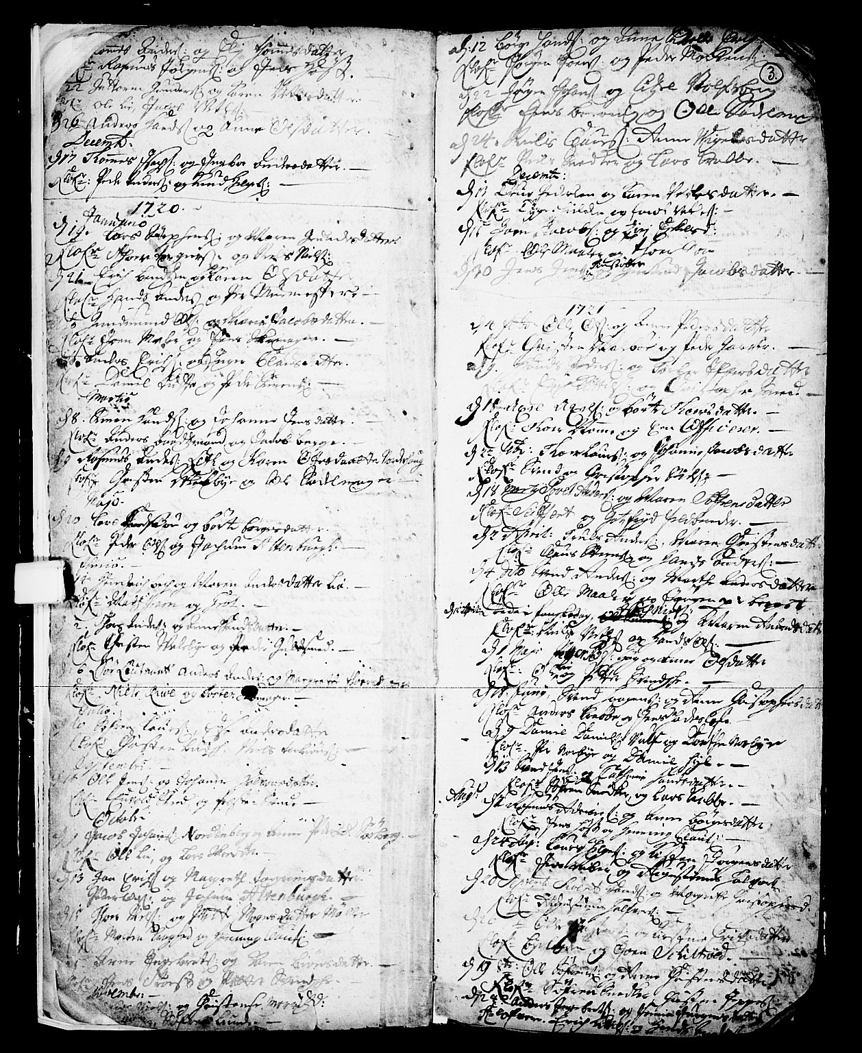 Skien kirkebøker, SAKO/A-302/F/Fa/L0002: Parish register (official) no. 2, 1716-1757, p. 3