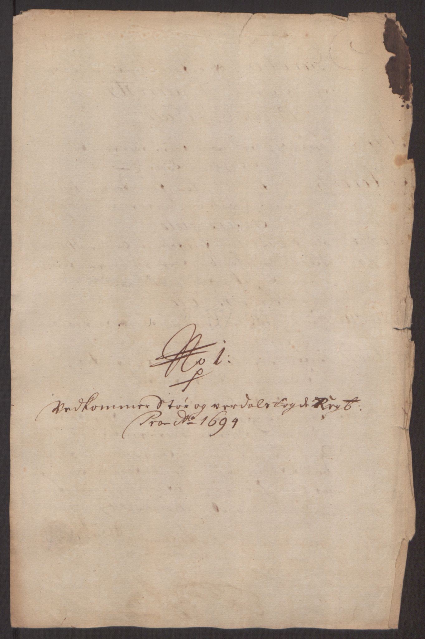 Rentekammeret inntil 1814, Reviderte regnskaper, Fogderegnskap, RA/EA-4092/R62/L4186: Fogderegnskap Stjørdal og Verdal, 1693-1694, p. 254