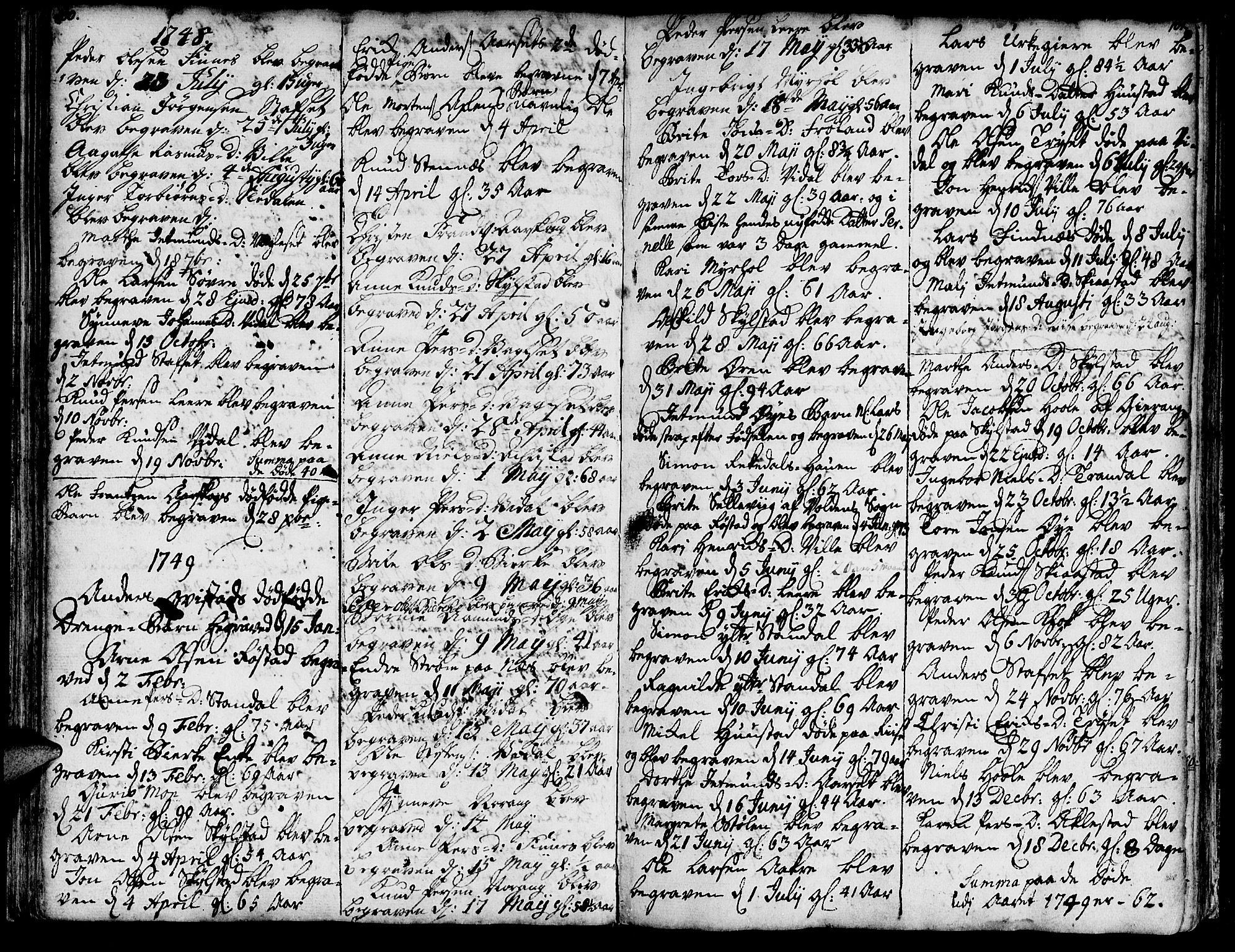 Ministerialprotokoller, klokkerbøker og fødselsregistre - Møre og Romsdal, AV/SAT-A-1454/515/L0205: Parish register (official) no. 515A01, 1733-1764, p. 102-103