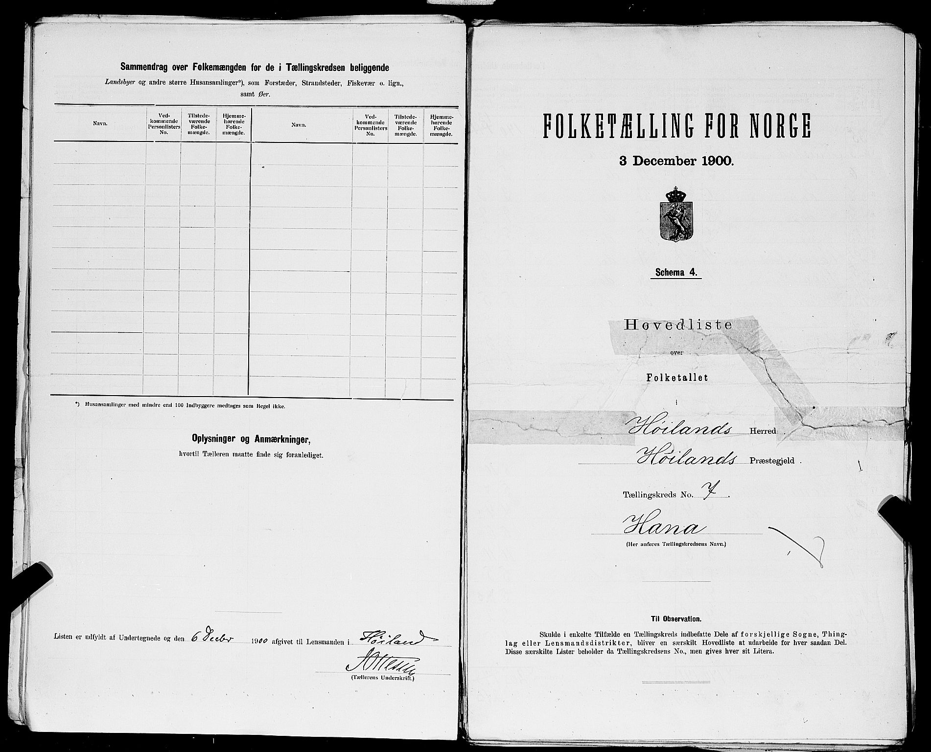 SAST, 1900 census for Høyland, 1900, p. 28