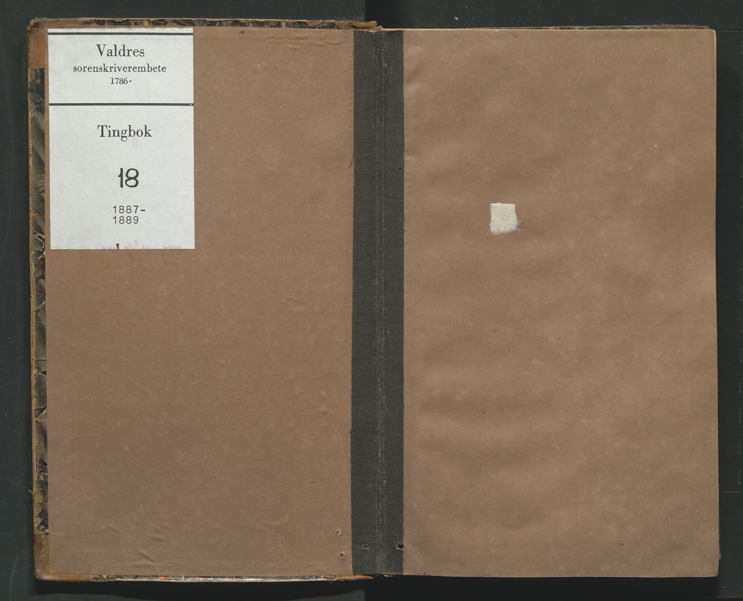 Valdres sorenskriveri, SAH/TING-016/G/Gb/L0018: Tingbok, 1887-1889