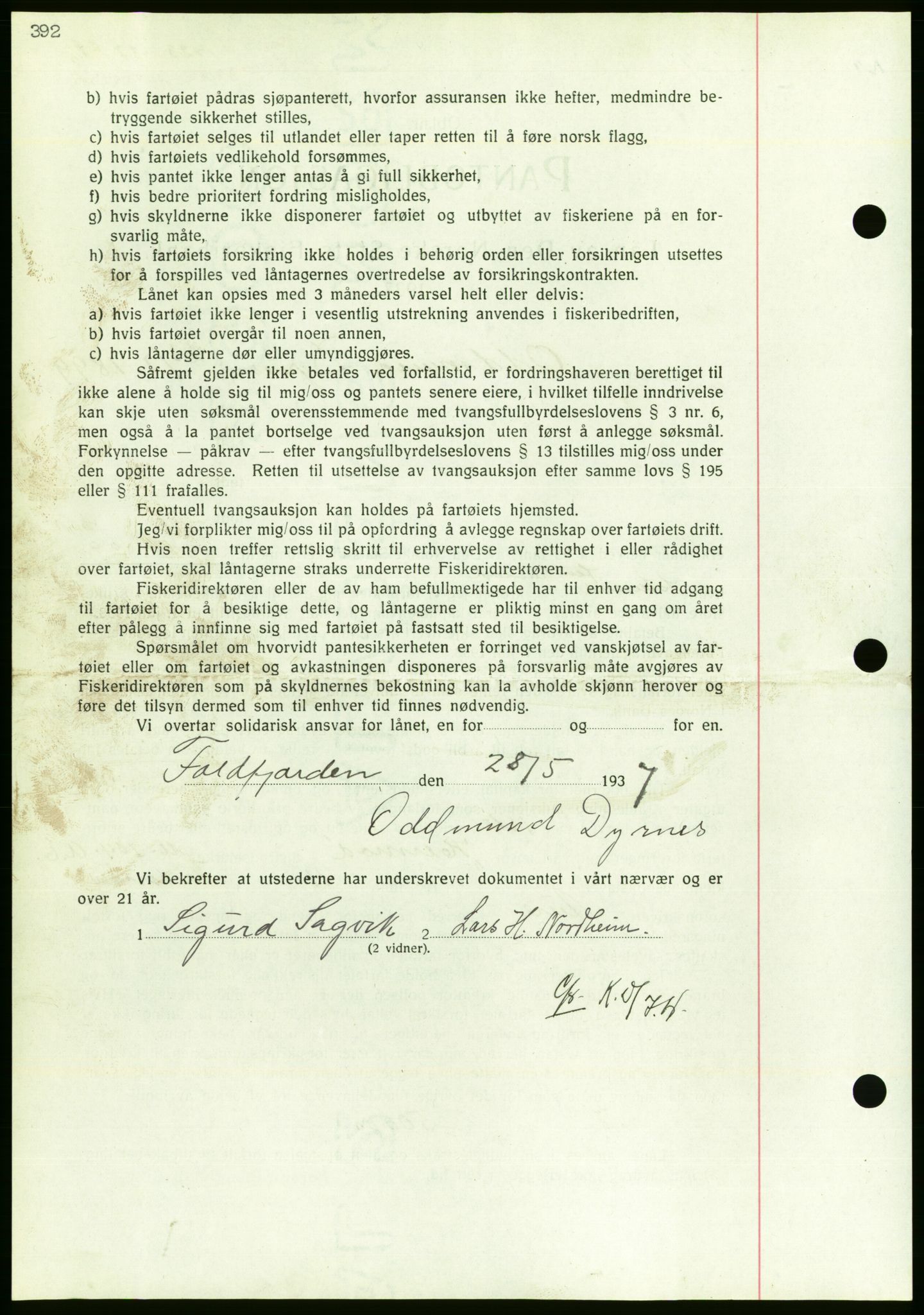 Nordmøre sorenskriveri, AV/SAT-A-4132/1/2/2Ca/L0091: Mortgage book no. B81, 1937-1937, Diary no: : 1423/1937