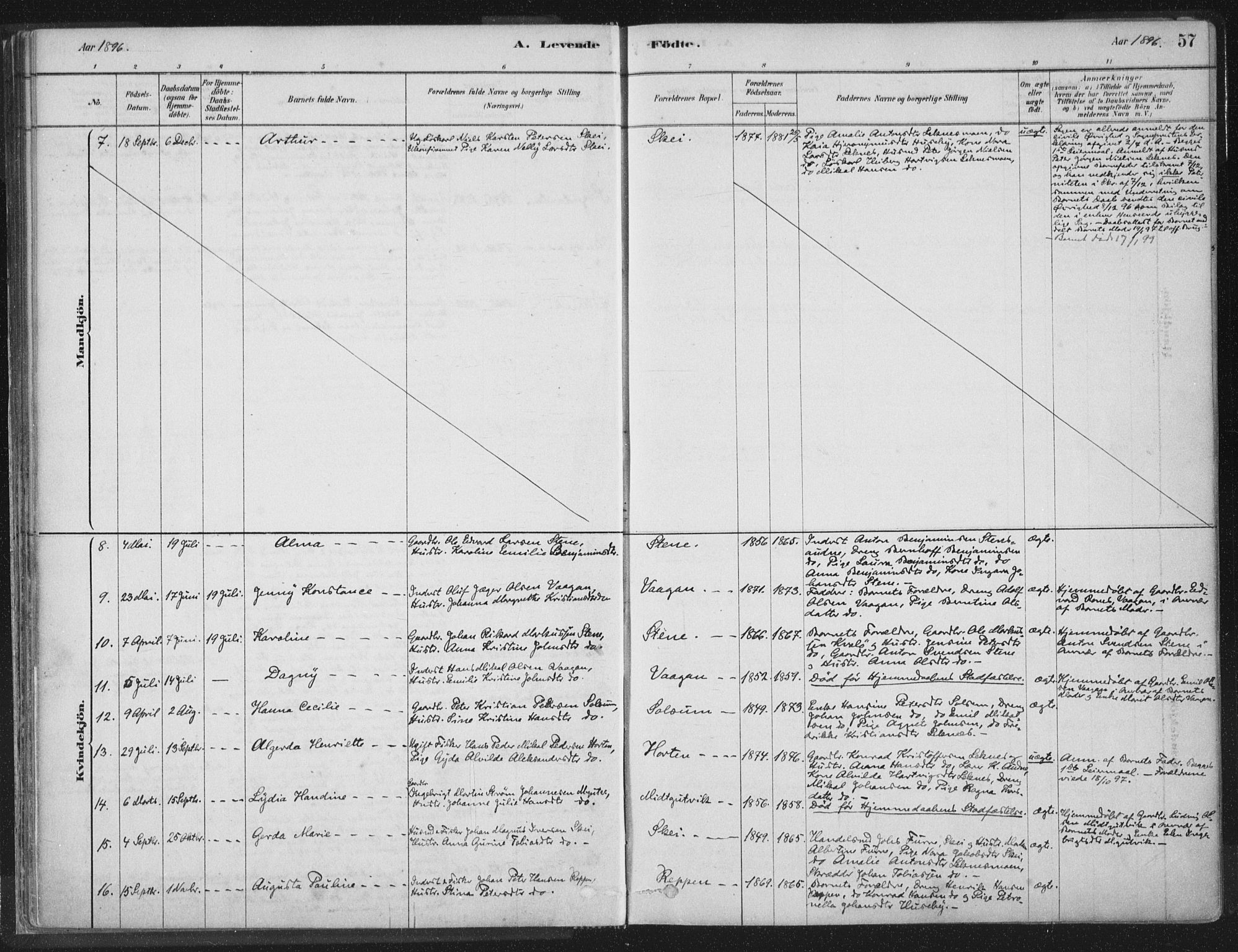 Ministerialprotokoller, klokkerbøker og fødselsregistre - Nord-Trøndelag, SAT/A-1458/788/L0697: Parish register (official) no. 788A04, 1878-1902, p. 57