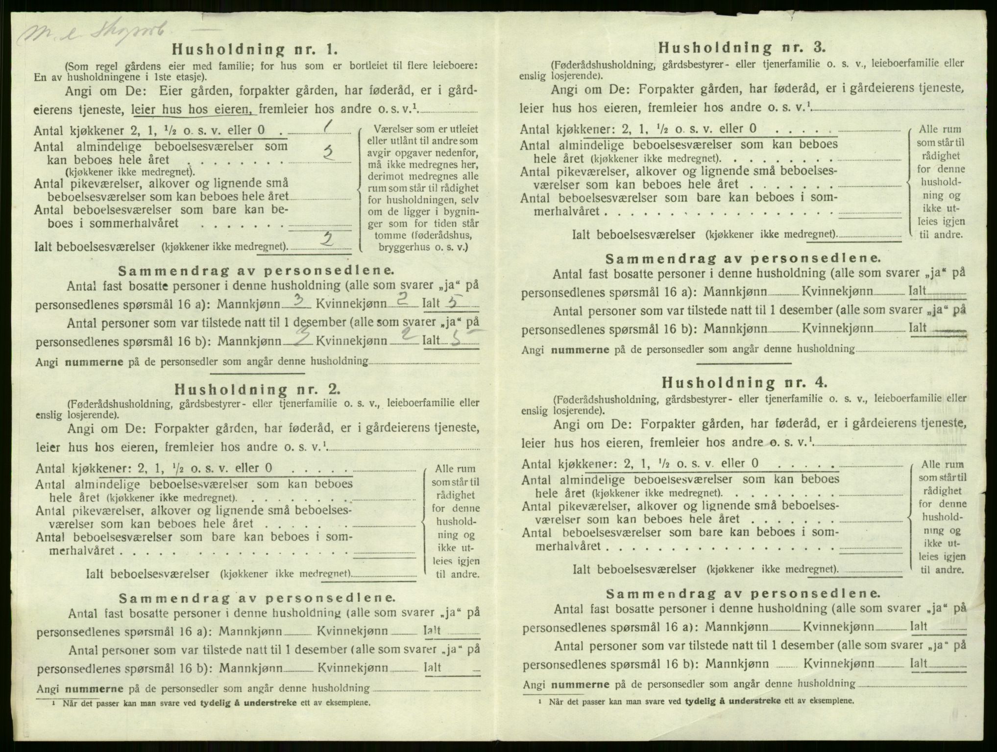 SAKO, 1920 census for Tyristrand, 1920, p. 424