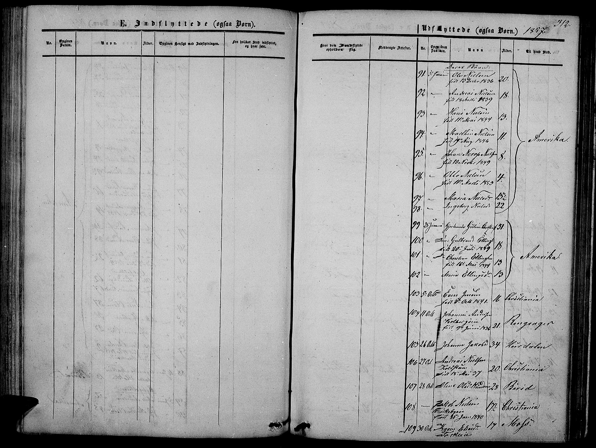 Vardal prestekontor, SAH/PREST-100/H/Ha/Hab/L0005: Parish register (copy) no. 5, 1854-1868, p. 312