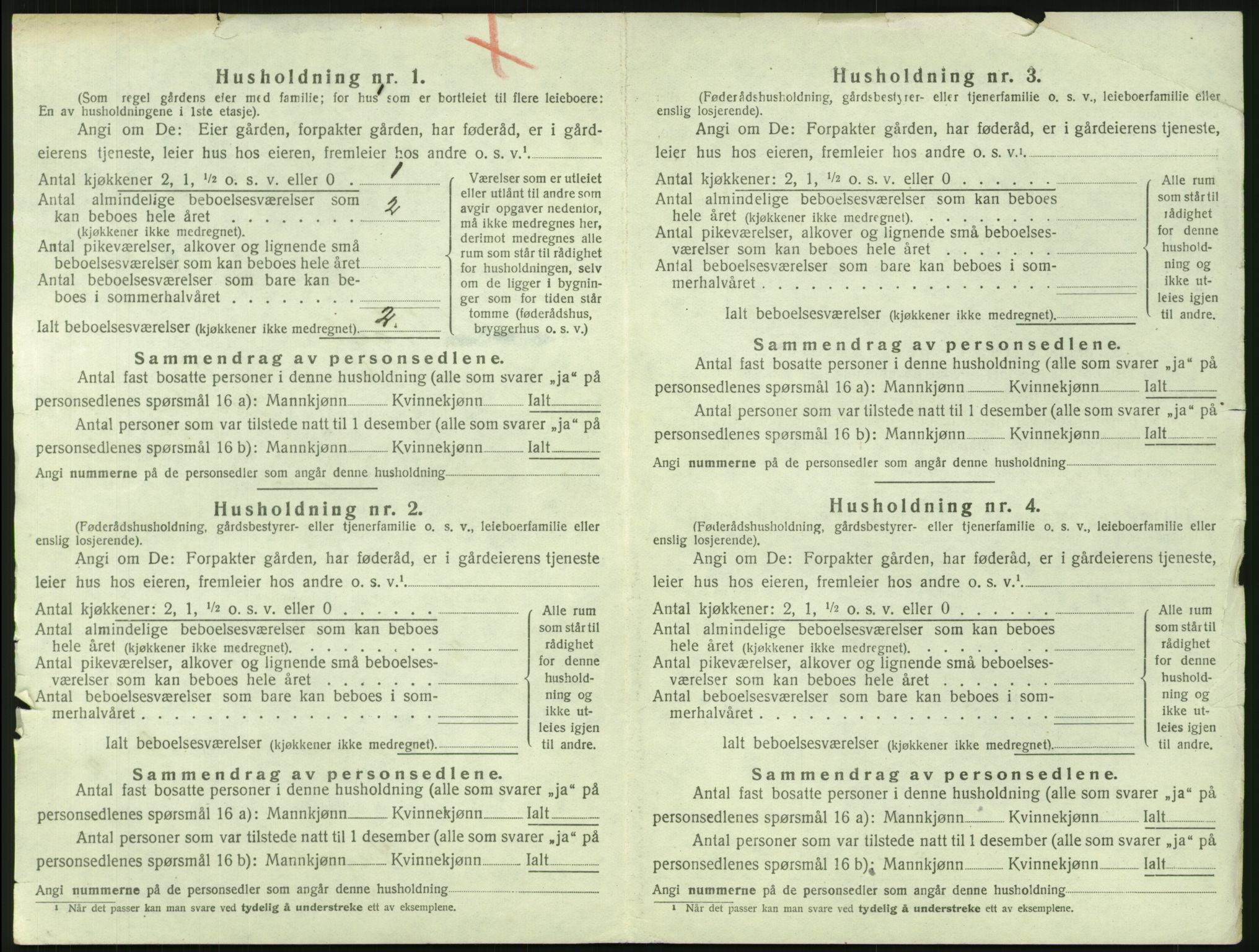 SAH, 1920 census for Vågå, 1920, p. 1277