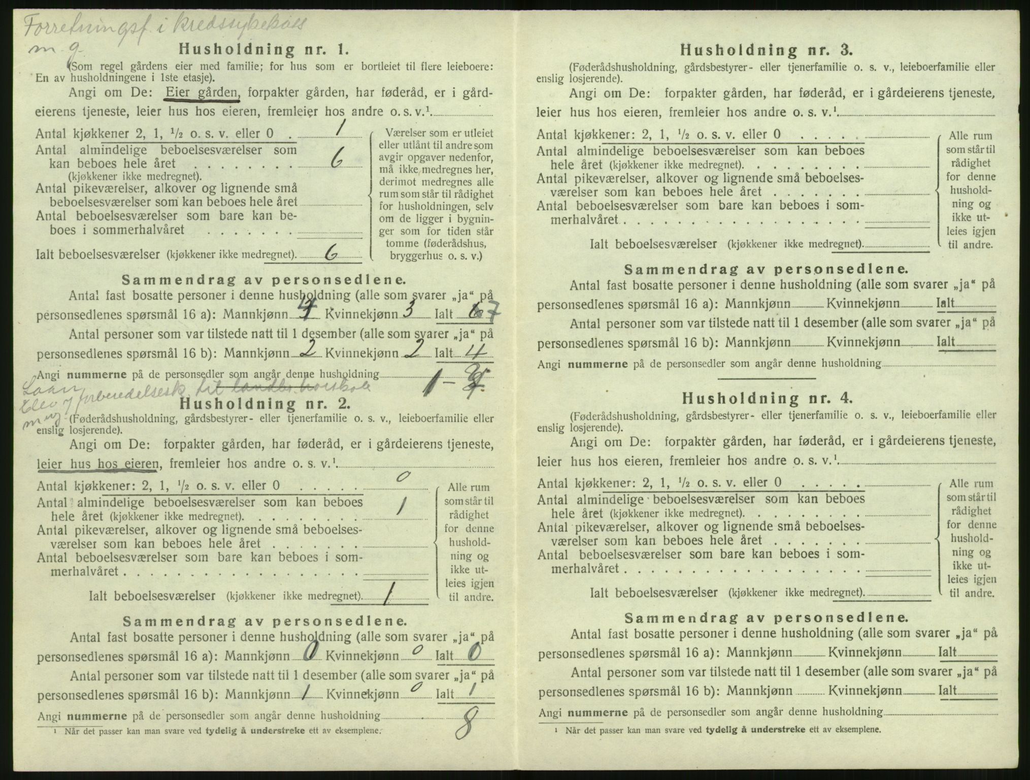 SAT, 1920 census for Volda, 1920, p. 527