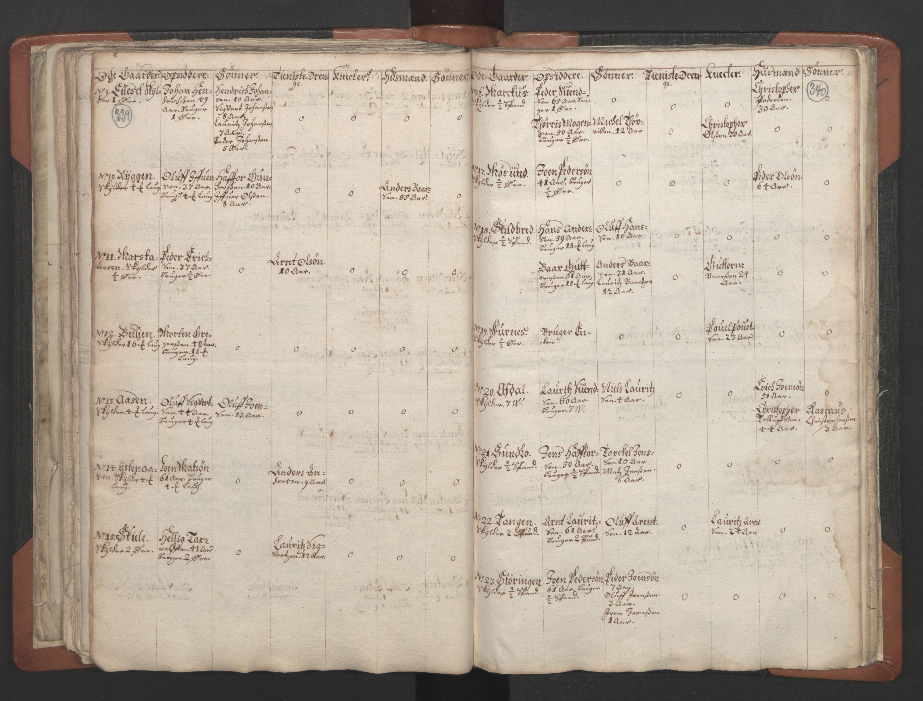 RA, Vicar's Census 1664-1666, no. 32: Innherad deanery, 1664-1666, p. 339-340