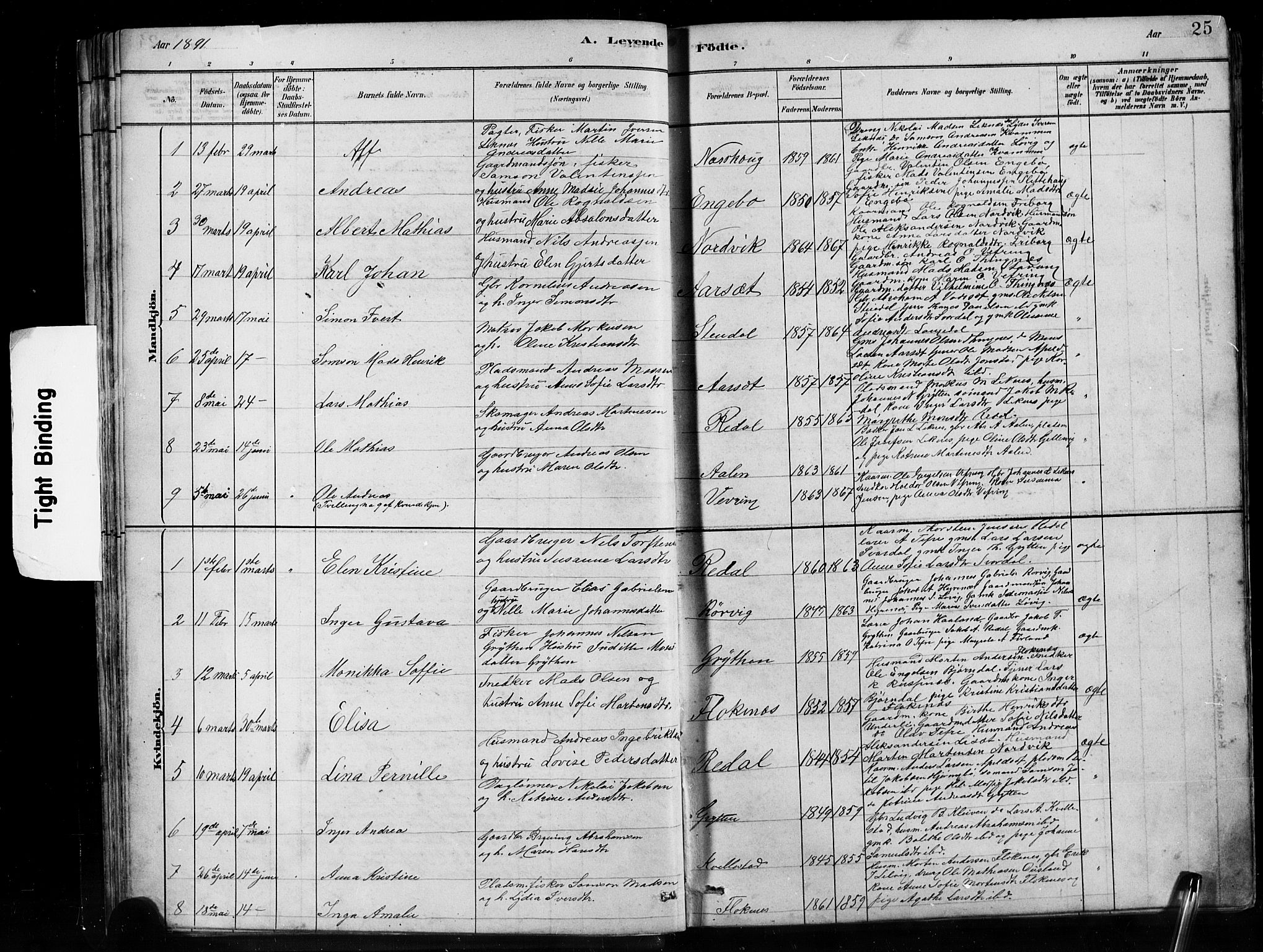 Førde sokneprestembete, SAB/A-79901/H/Hab/Habe/L0001: Parish register (copy) no. E 1, 1881-1920, p. 25