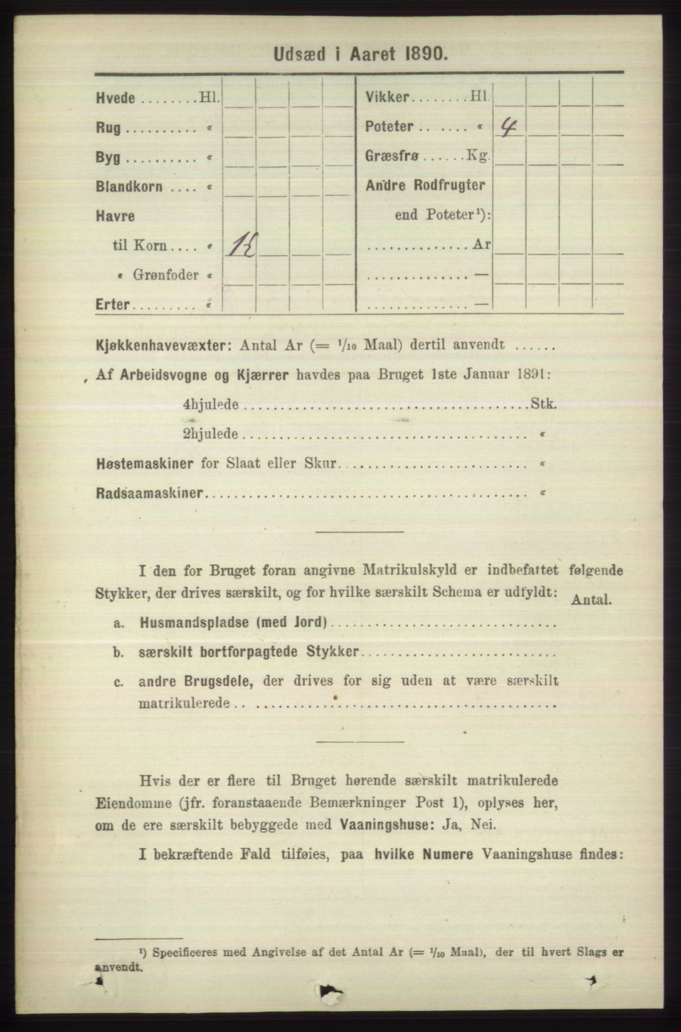 RA, 1891 census for 1246 Fjell, 1891, p. 4368