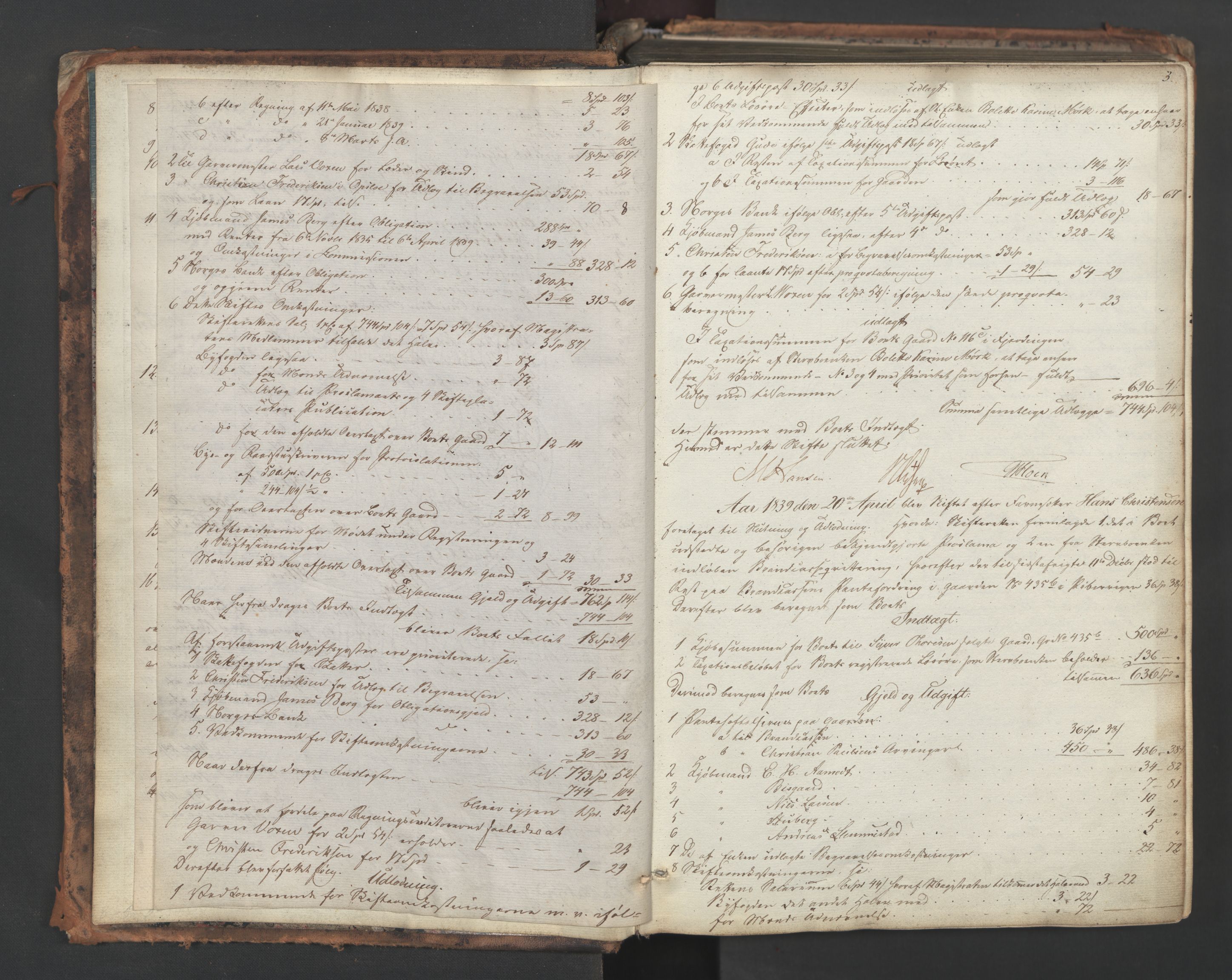 Oslo skifterett, AV/SAO-A-10383/H/Hd/Hda/L0001b: Skifteutlodningsprotokoll, 1839-1842, p. 2b-3a
