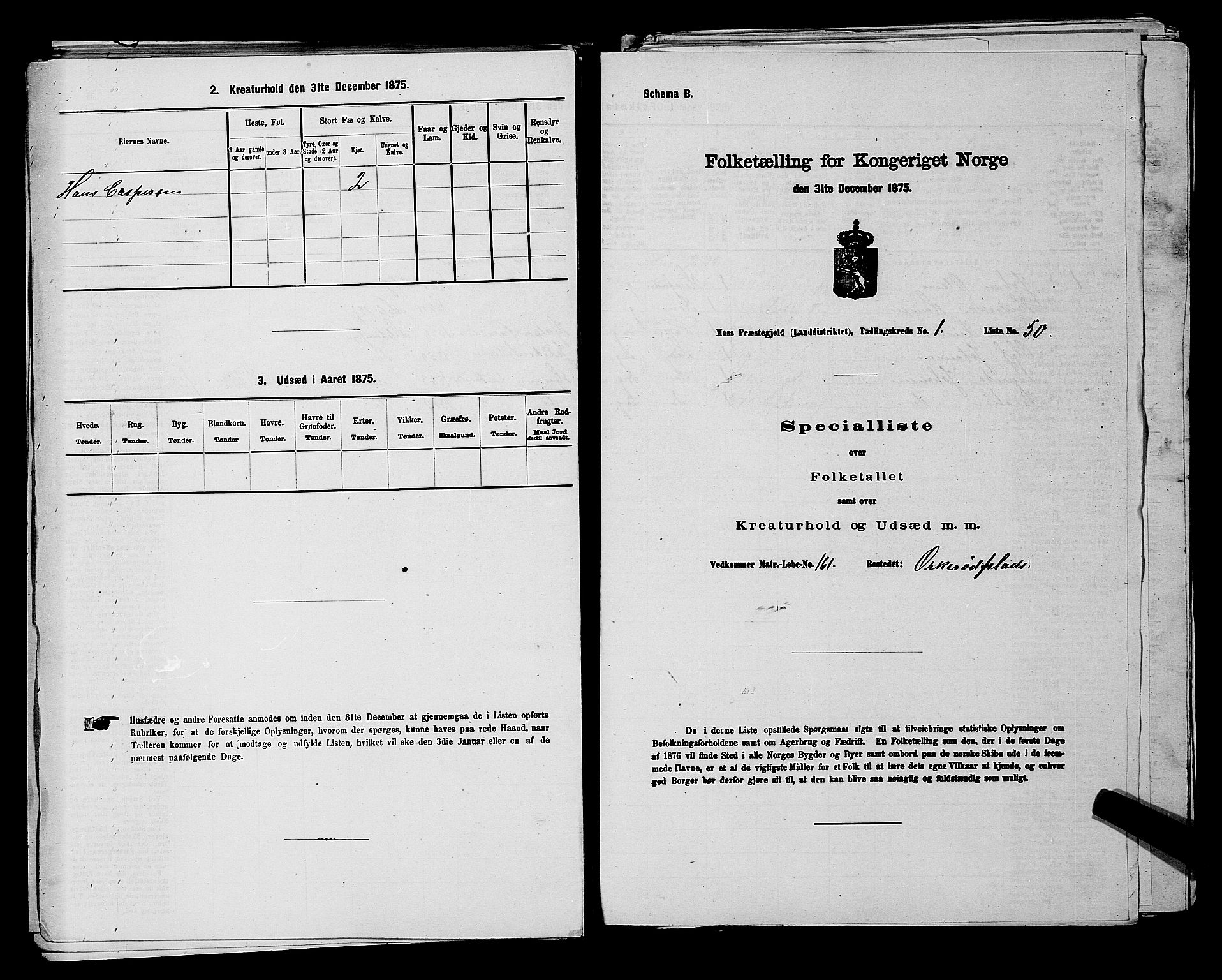 RA, 1875 census for 0194L Moss/Moss, 1875, p. 209