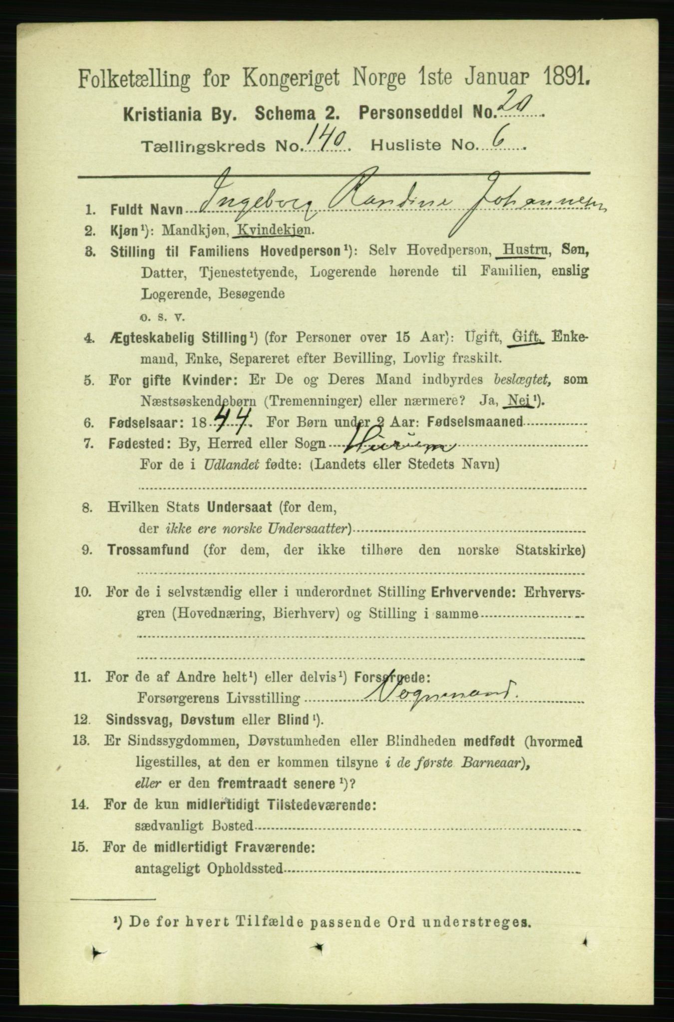 RA, 1891 census for 0301 Kristiania, 1891, p. 77755