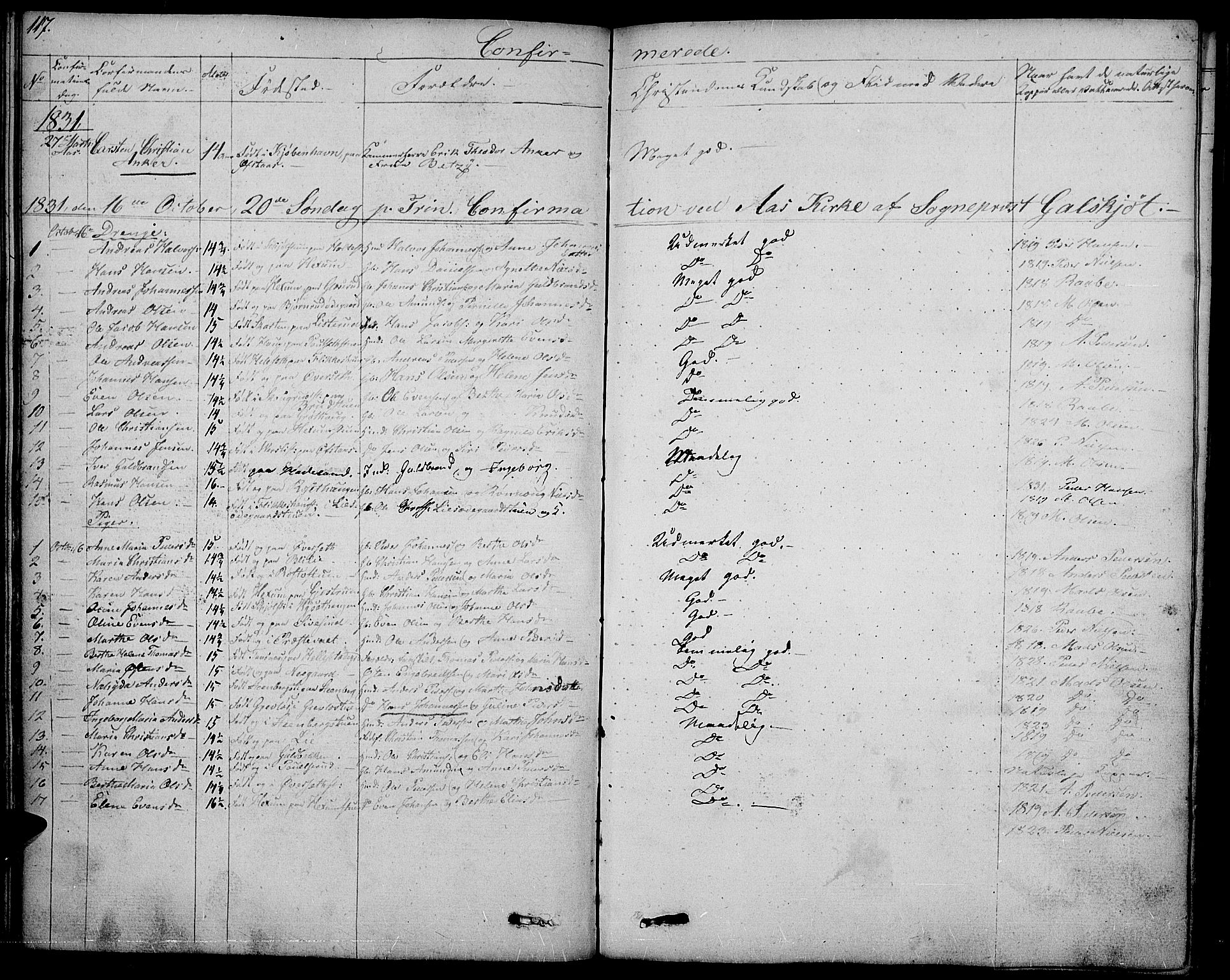 Vestre Toten prestekontor, SAH/PREST-108/H/Ha/Haa/L0002: Parish register (official) no. 2, 1825-1837, p. 117