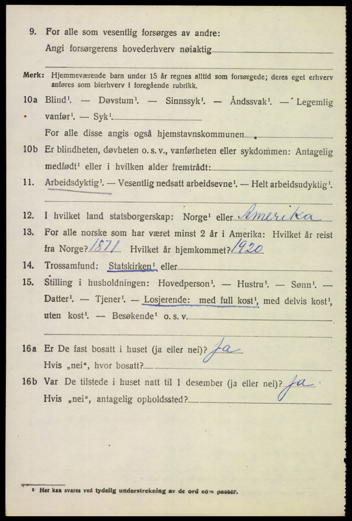 SAH, 1920 census for Sør-Odal, 1920, p. 2996