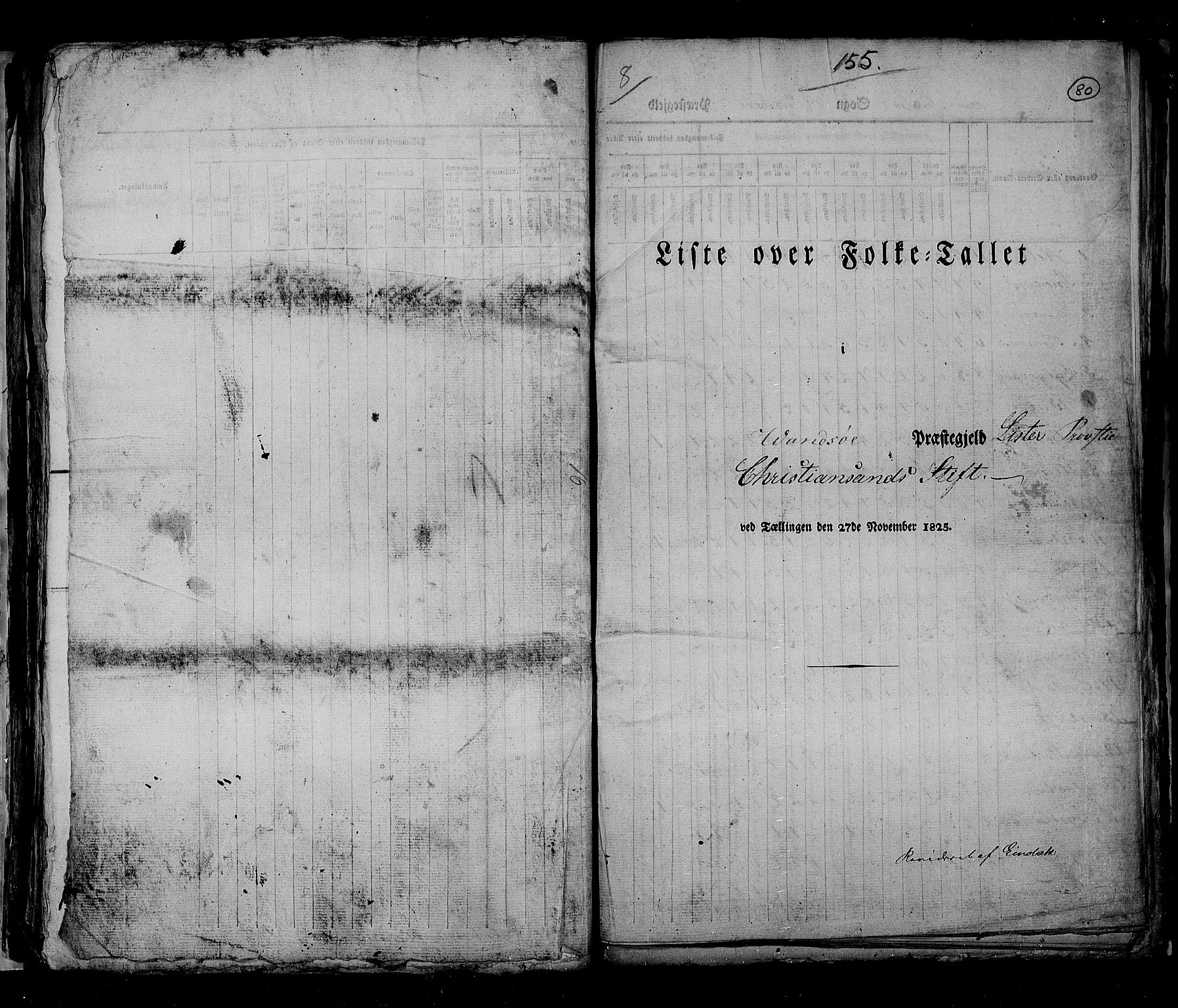 RA, Census 1825, vol. 11: Lister og Mandal amt, 1825, p. 80