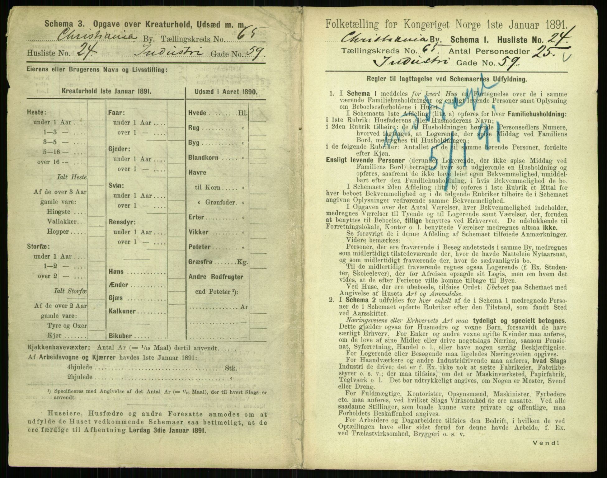 RA, 1891 census for 0301 Kristiania, 1891, p. 34866