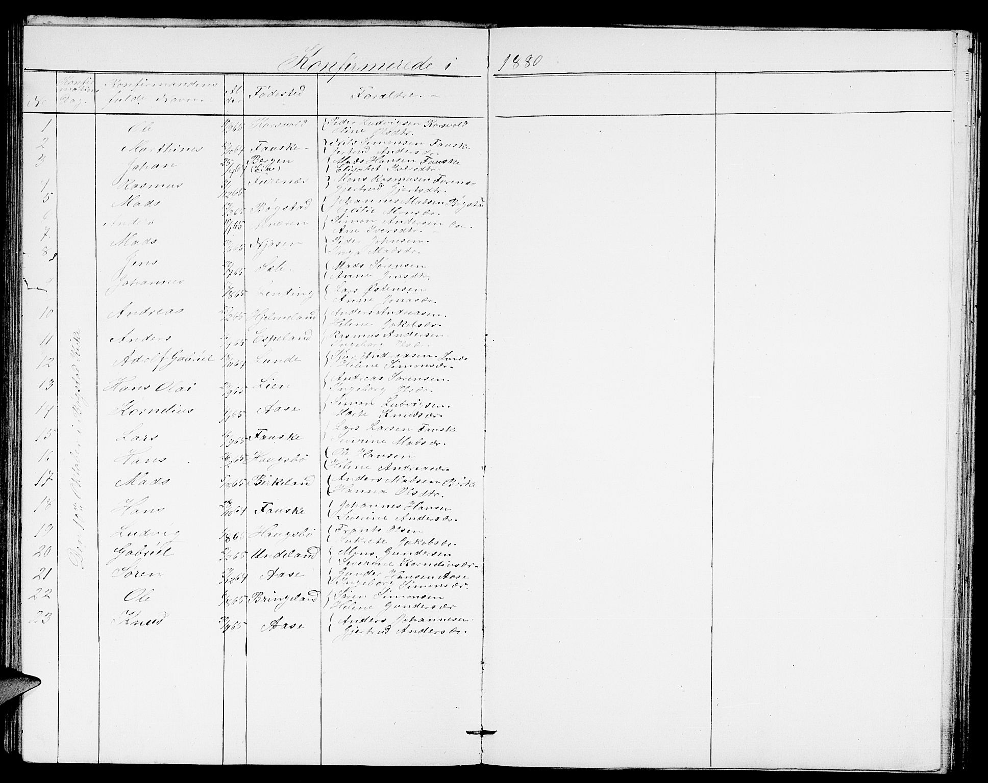 Gaular sokneprestembete, AV/SAB-A-80001/H/Hab: Parish register (copy) no. B 2, 1863-1881