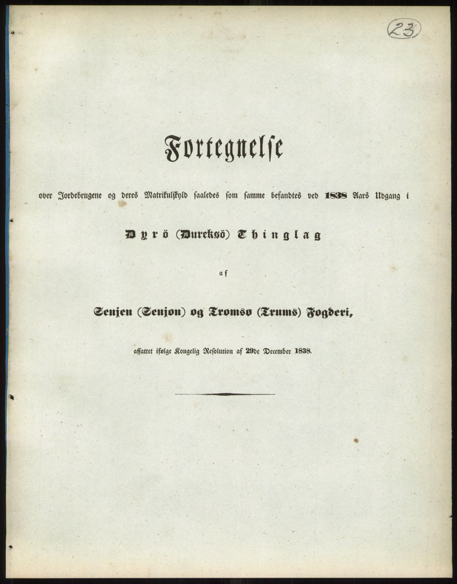 Andre publikasjoner, PUBL/PUBL-999/0002/0018: Bind 18 - Finnmarkens amt: Senja og Tromsø fogderi, 1838, p. 35