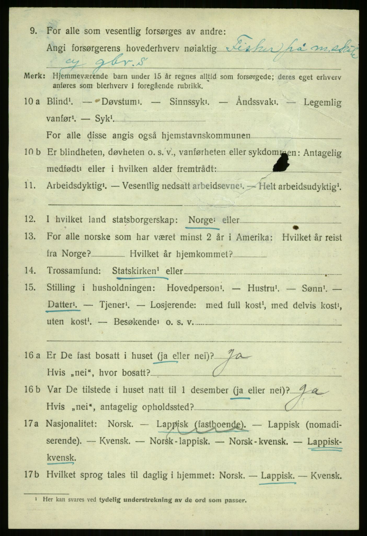 SATØ, 1920 census for Ibestad, 1920, p. 6448